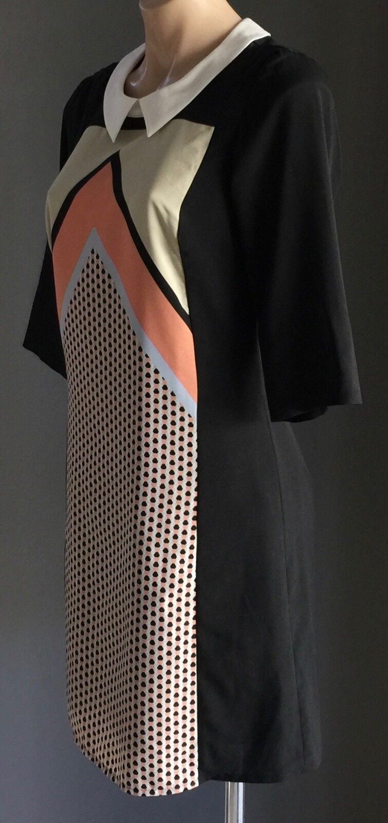 LIMITED COLLECTION Dress 3/4 Sleeve Multi Colour Print Shift Ladies Size 10 NEW