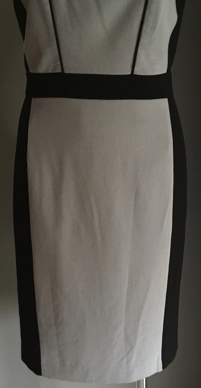 TARGET Dress Black & Grey Cap Sleeve Sheath Size 10 Tailored 1950's Stunning