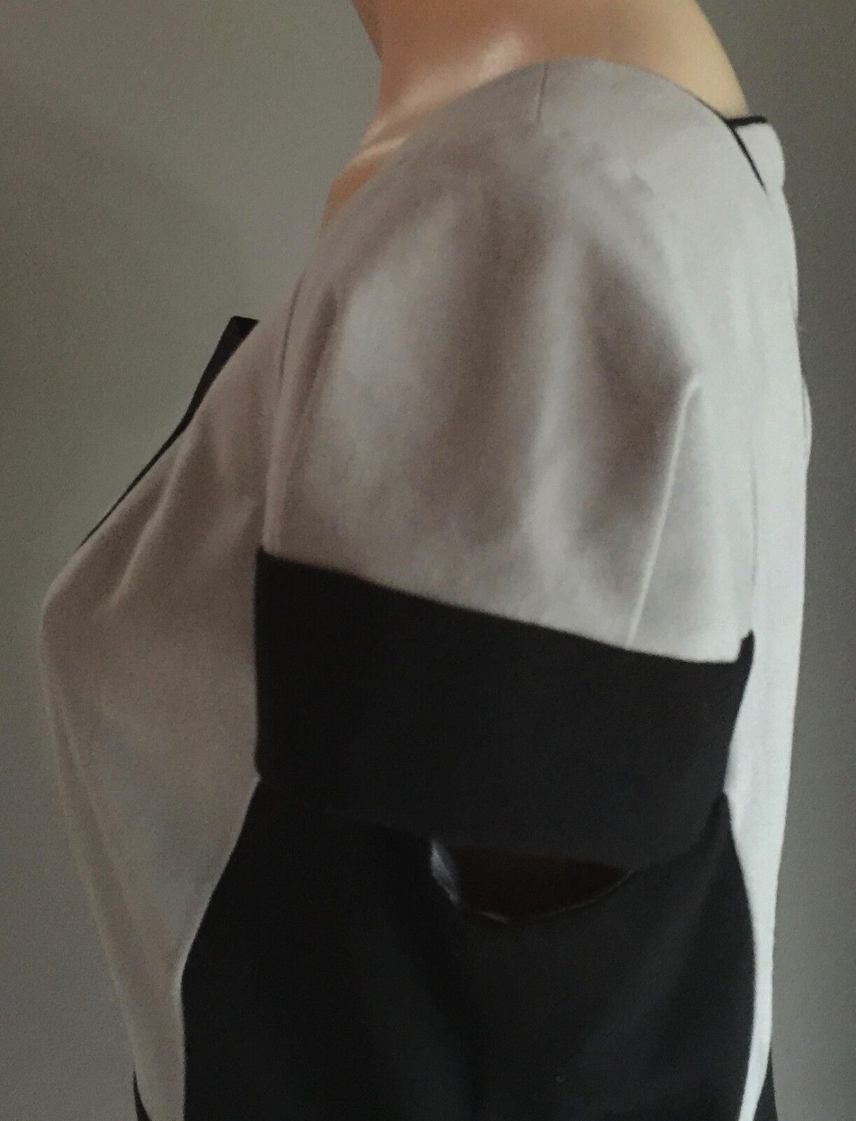 TARGET Dress Black & Grey Cap Sleeve Sheath Size 10 Tailored 1950's Stunning