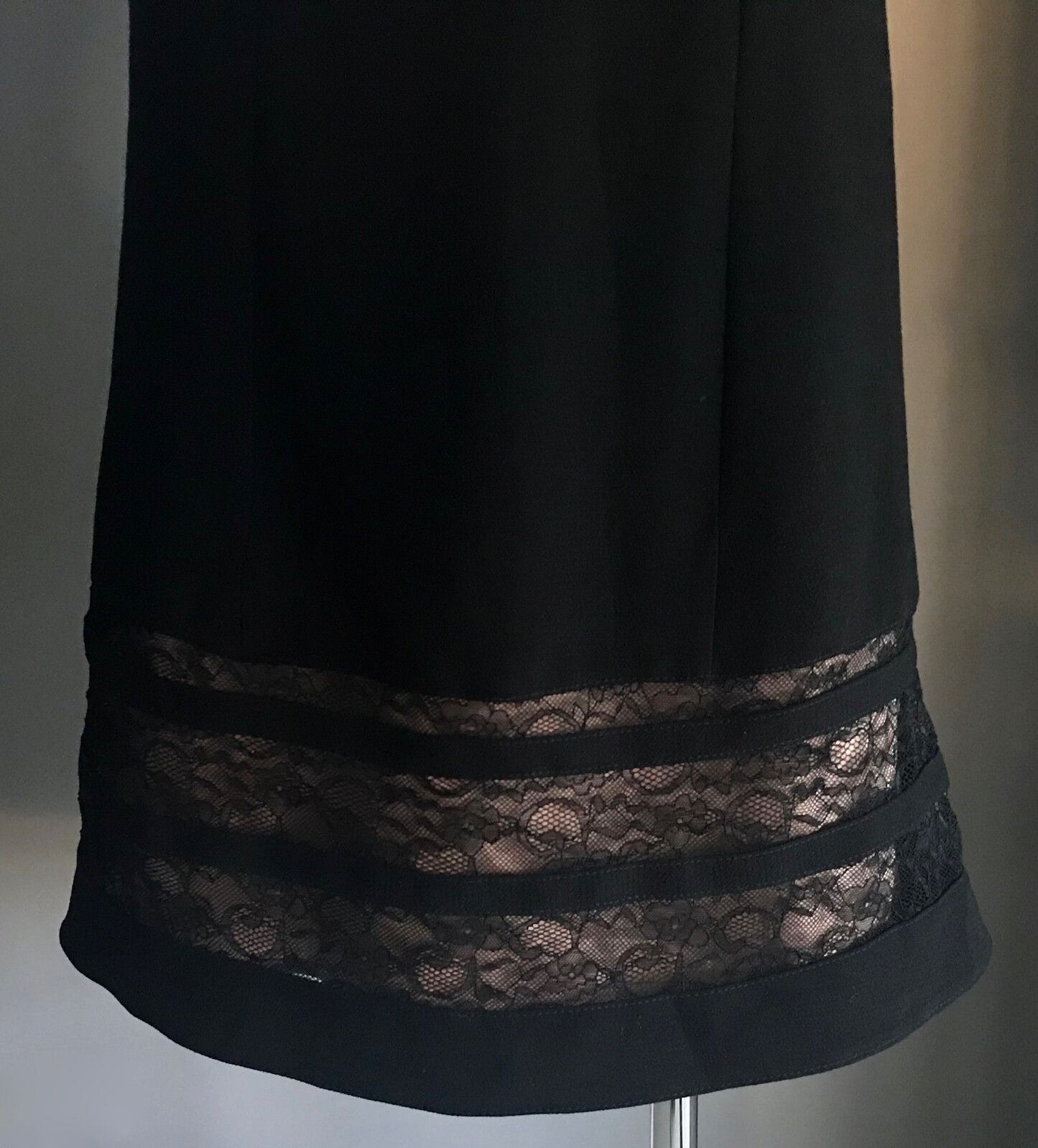 TARGET COLLECTION Dress Lace Insert Sh/Sleeve Shift Sz 1 0 Black Blush Pink NEW