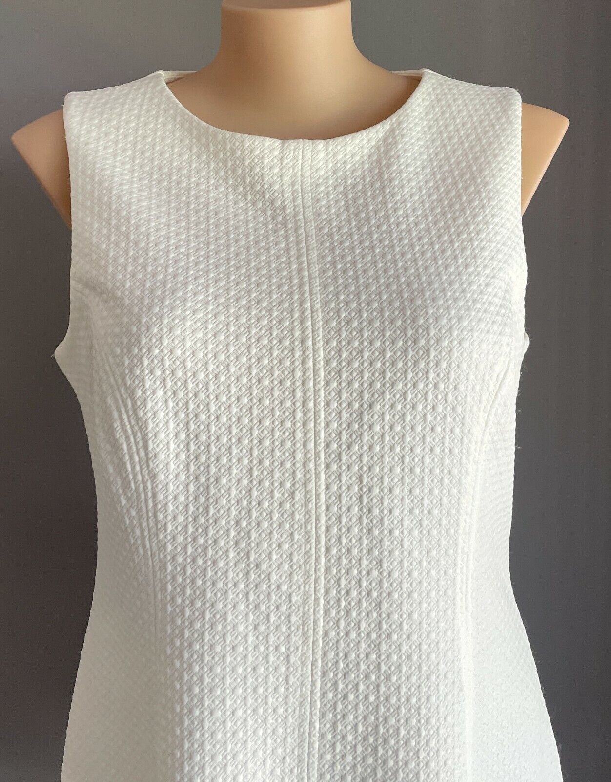TARGET COLLECTION Dress A-Line Cream Textured Fabric Sleeveless Plus Sz 20 NEW