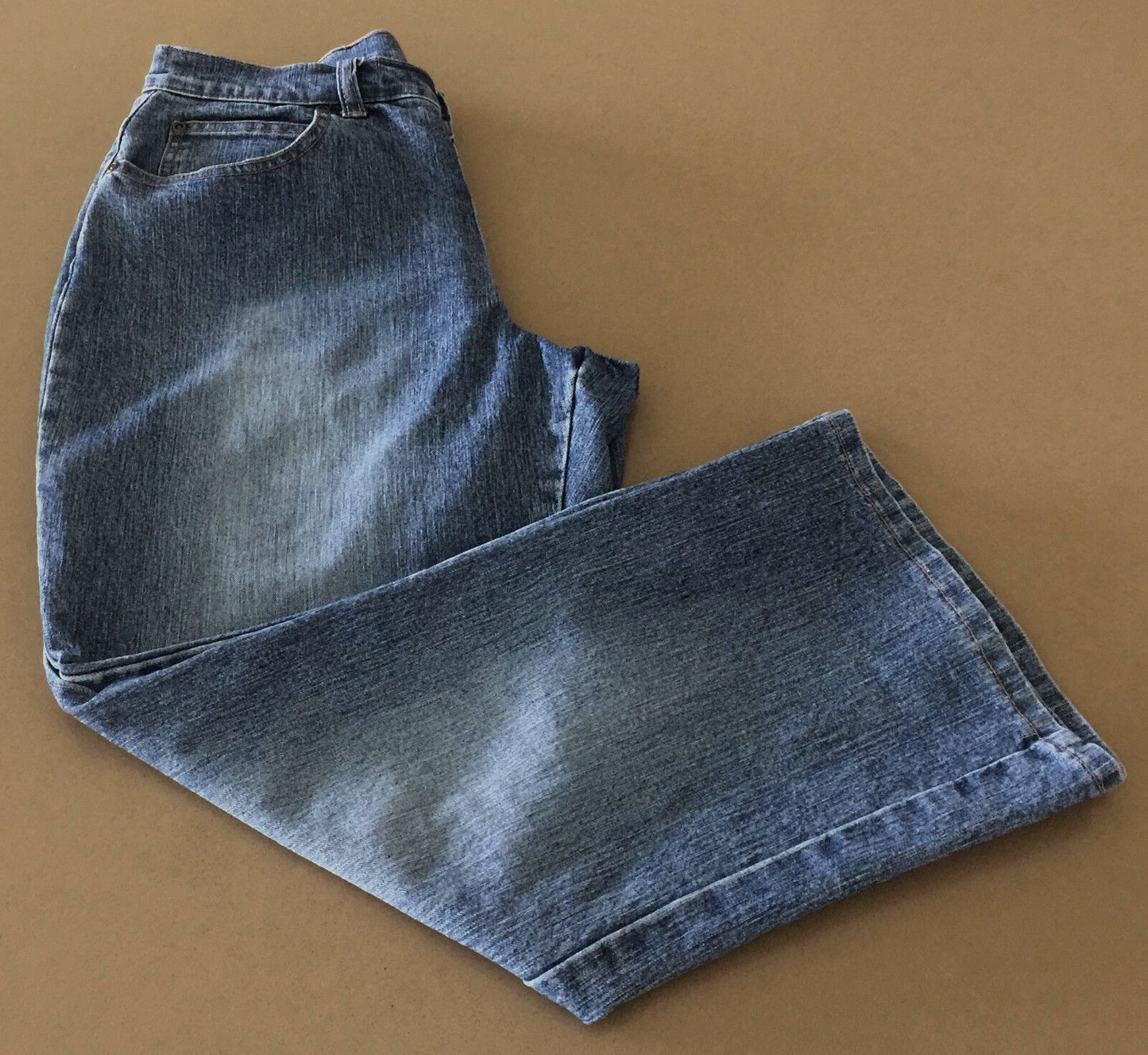 TARGET Crop Fab Design Faded Blue Denim Straight Leg Vintage Size 10 Jeans