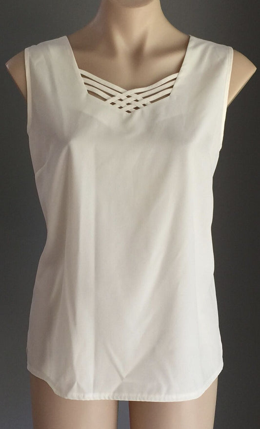 NONI B Top Tank Day 2 Night Fashion Top Ivory Camisole Ladies Size 12
