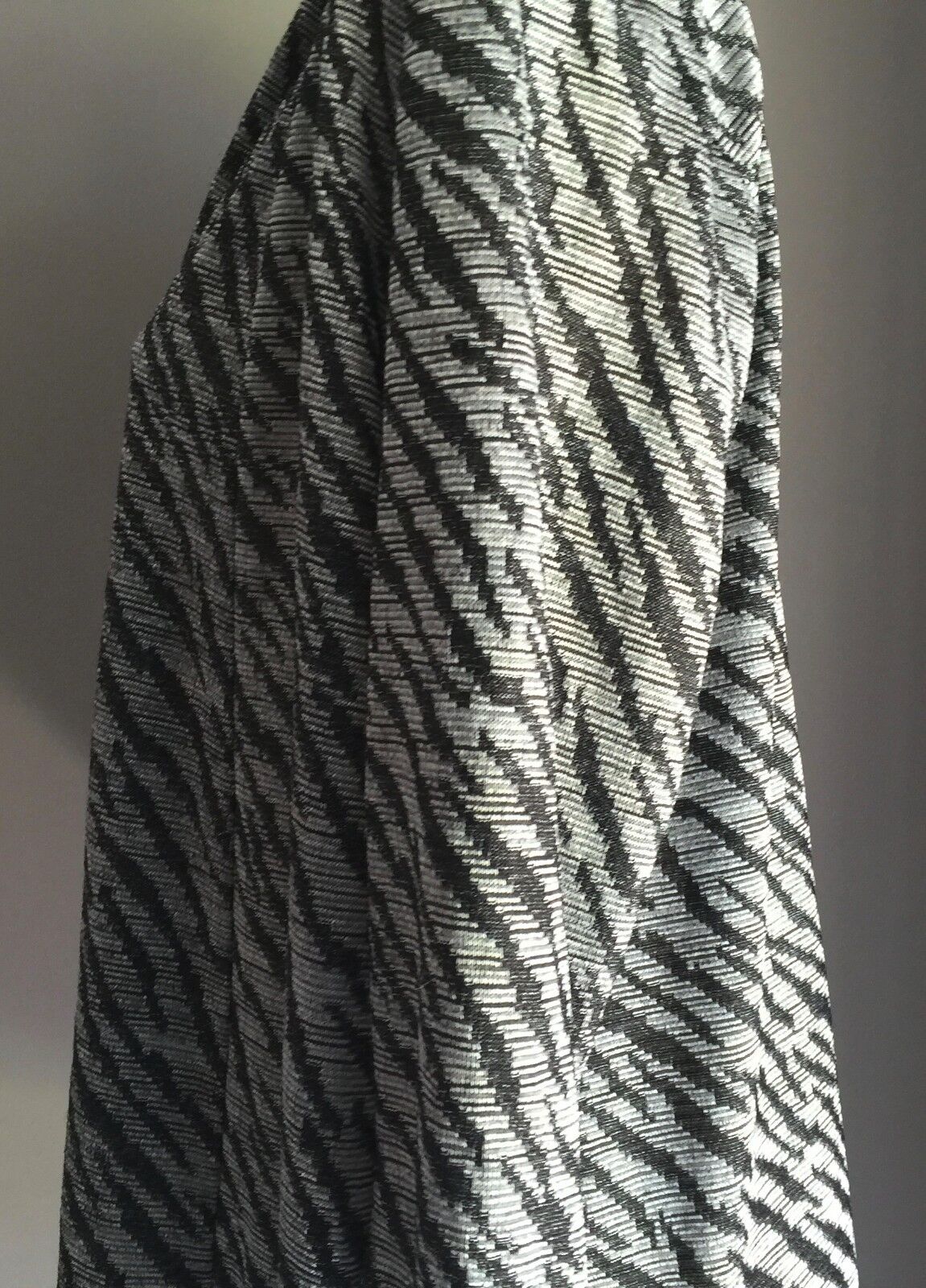 NONI B Jacket Drape Cardigan Open Black & Silver Metallic Knit Size M 10 12