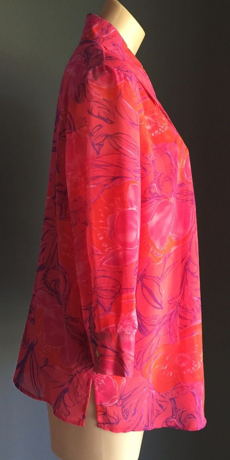 NONI B 2 Piece Set Camisole & Print Shirt Twin Set Pink Purple & Orange Size 12