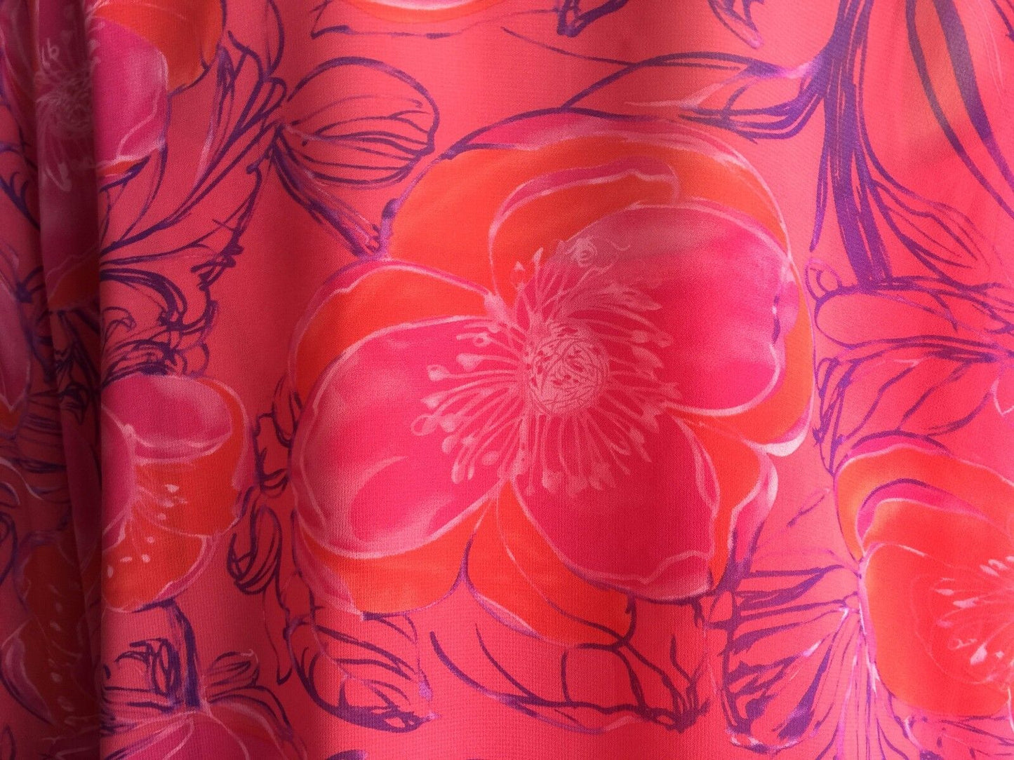 NONI B 2 Piece Set Camisole & Print Shirt Twin Set Pink Purple & Orange Size 12
