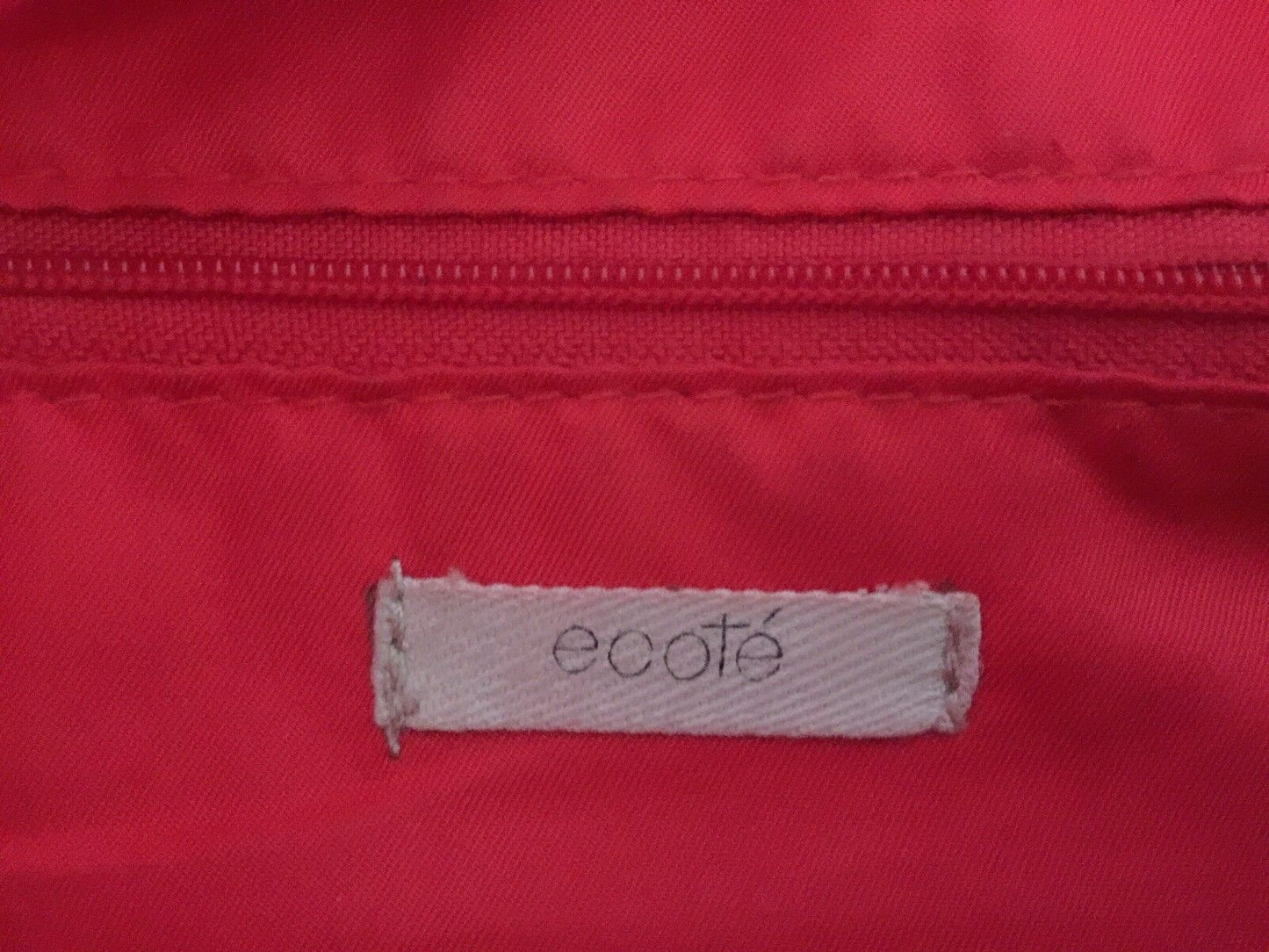 ECOTE Shoulder Bag Red Pleather Pebble Look Shopper Tote Handbag Gorgeous