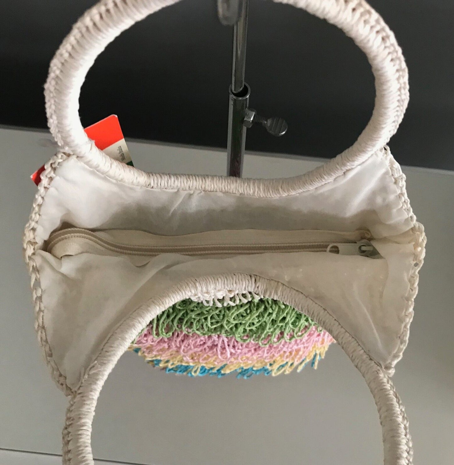 Bag GIGI Bag Multi Rainbow Colour "Loop" Ring Handle Bucket Style NEW