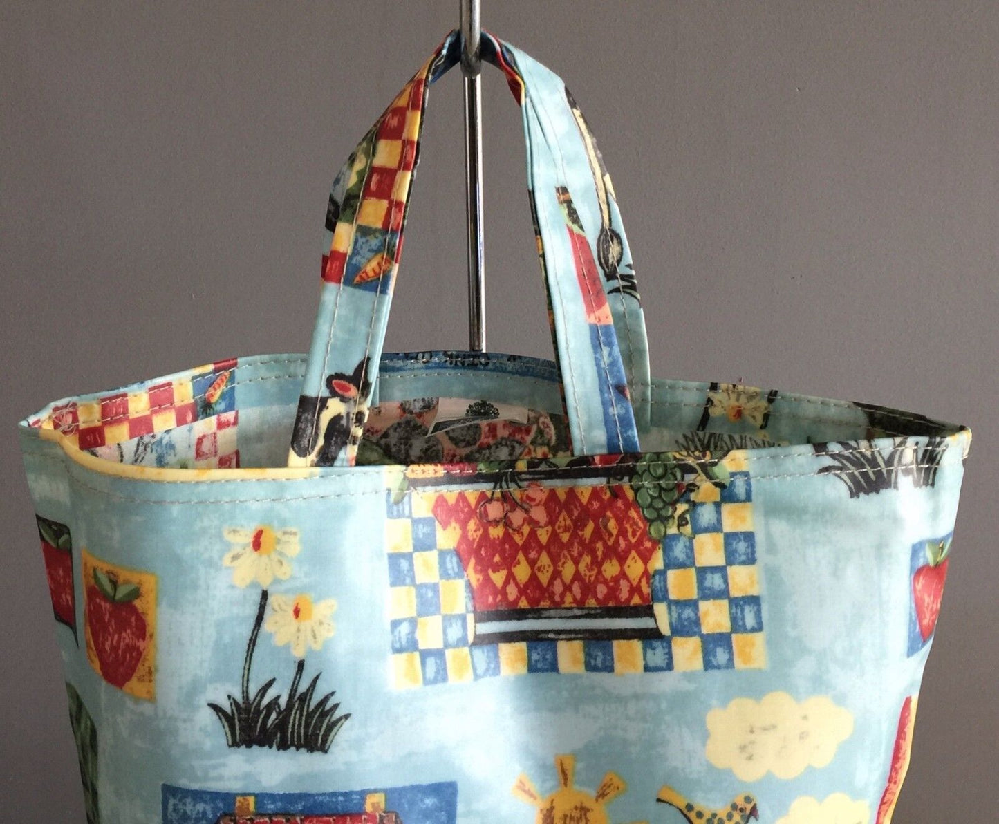 ULSTER WEAVERS Bag Tote Farm Rustic Print Coated PVC Cotton Shopper Retro