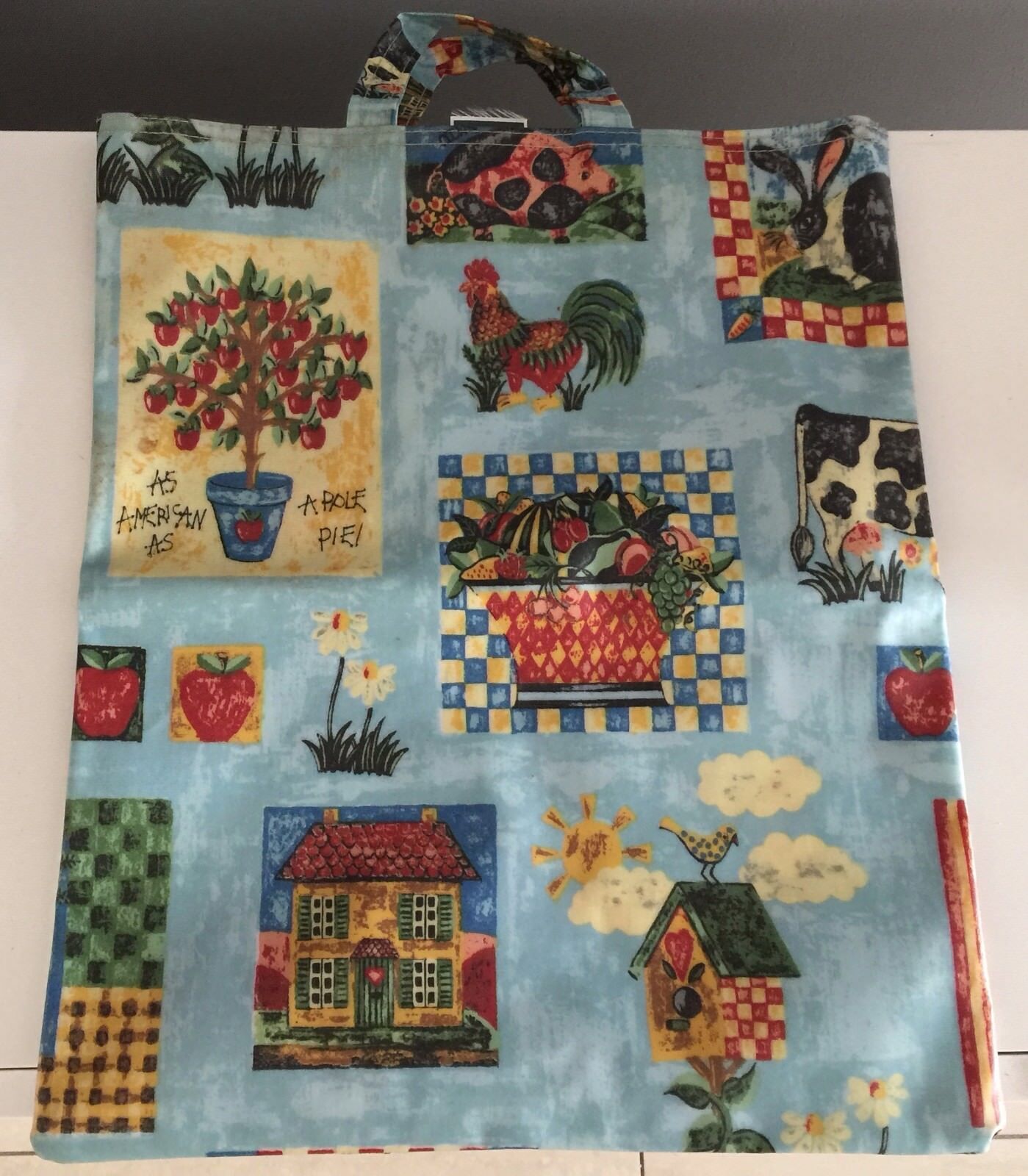 ULSTER WEAVERS Bag Tote Farm Rustic Print Coated PVC Cotton Shopper Retro