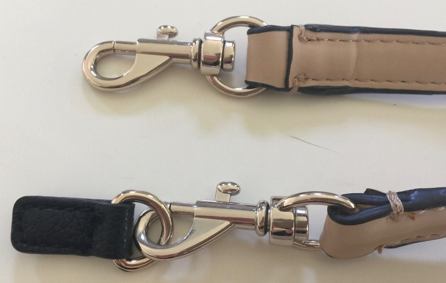 Replacement Shoulder Strap Hand Bag Beige Pleather & Silver Adjustable NEW