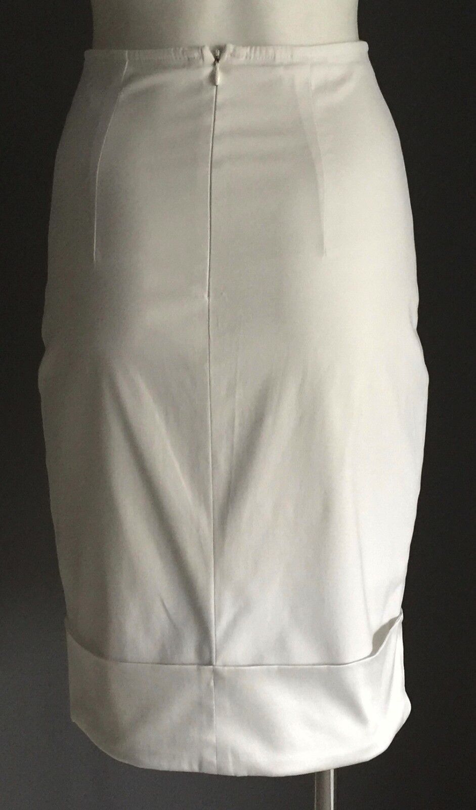 WAYNE COOPER Skirt White Straight Pencil Stretch Ladies Size 1 AU 6 - 8