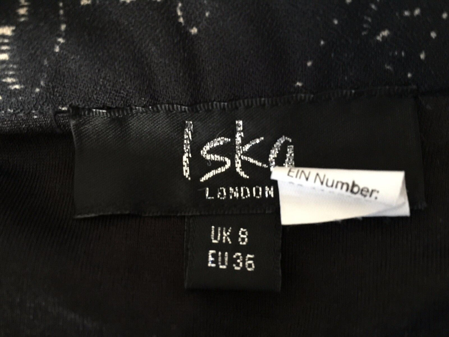 ISKA LONDON Mini Skirt Black & Beige Print Full Pleated Short Size 6 - 8 NEW