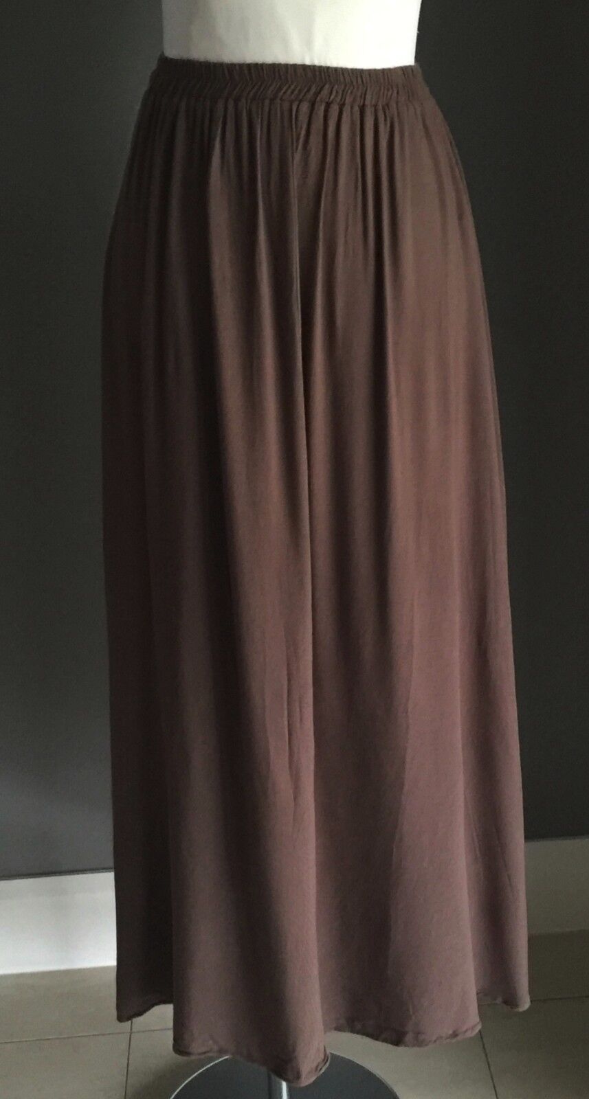 DON'T ASK AMANDA Maxi Skirt Brown Pull On Skirt All Seasons Size XS 6 8 NEW