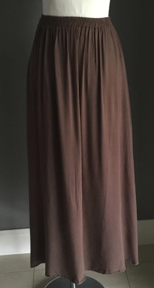 DON'T ASK AMANDA Maxi Skirt Brown Pull On Skirt All Seasons Size XS 6 8 NEW