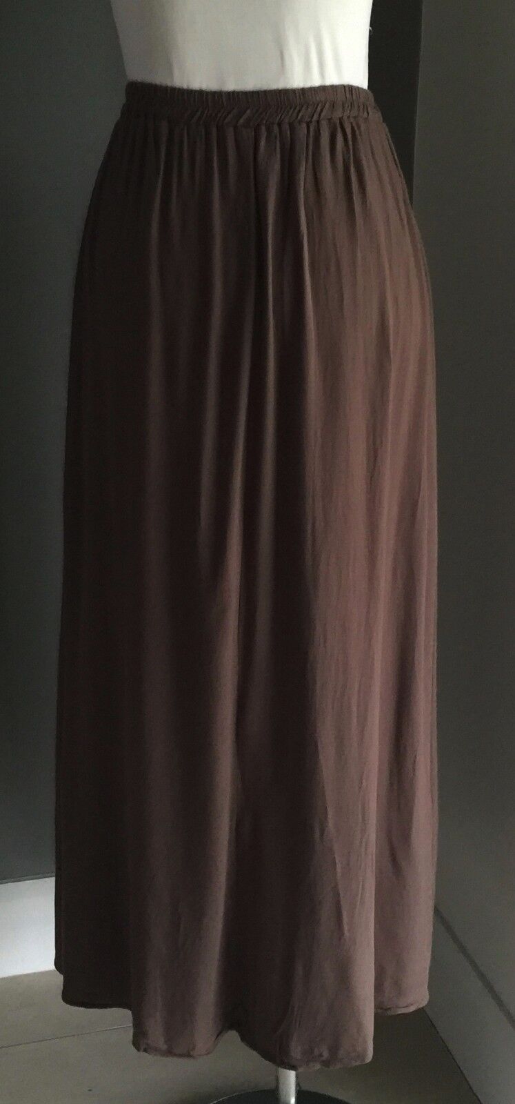DON'T ASK AMANDA Maxi Skirt Brown Pull On Skirt All Seasons Size XS 6 8 NEW