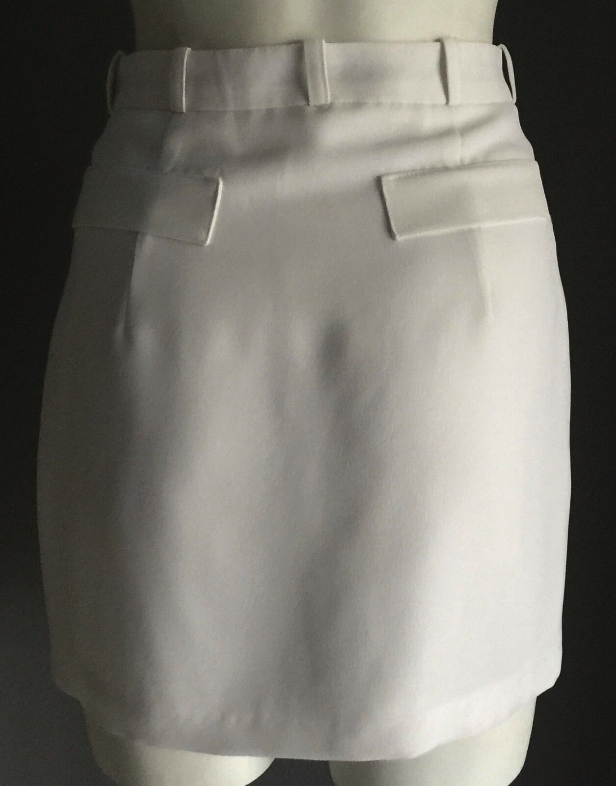 ZIMMERMANN Mini Skirt Micro White Tailored Straight Short Ladies Size 1 AU 8