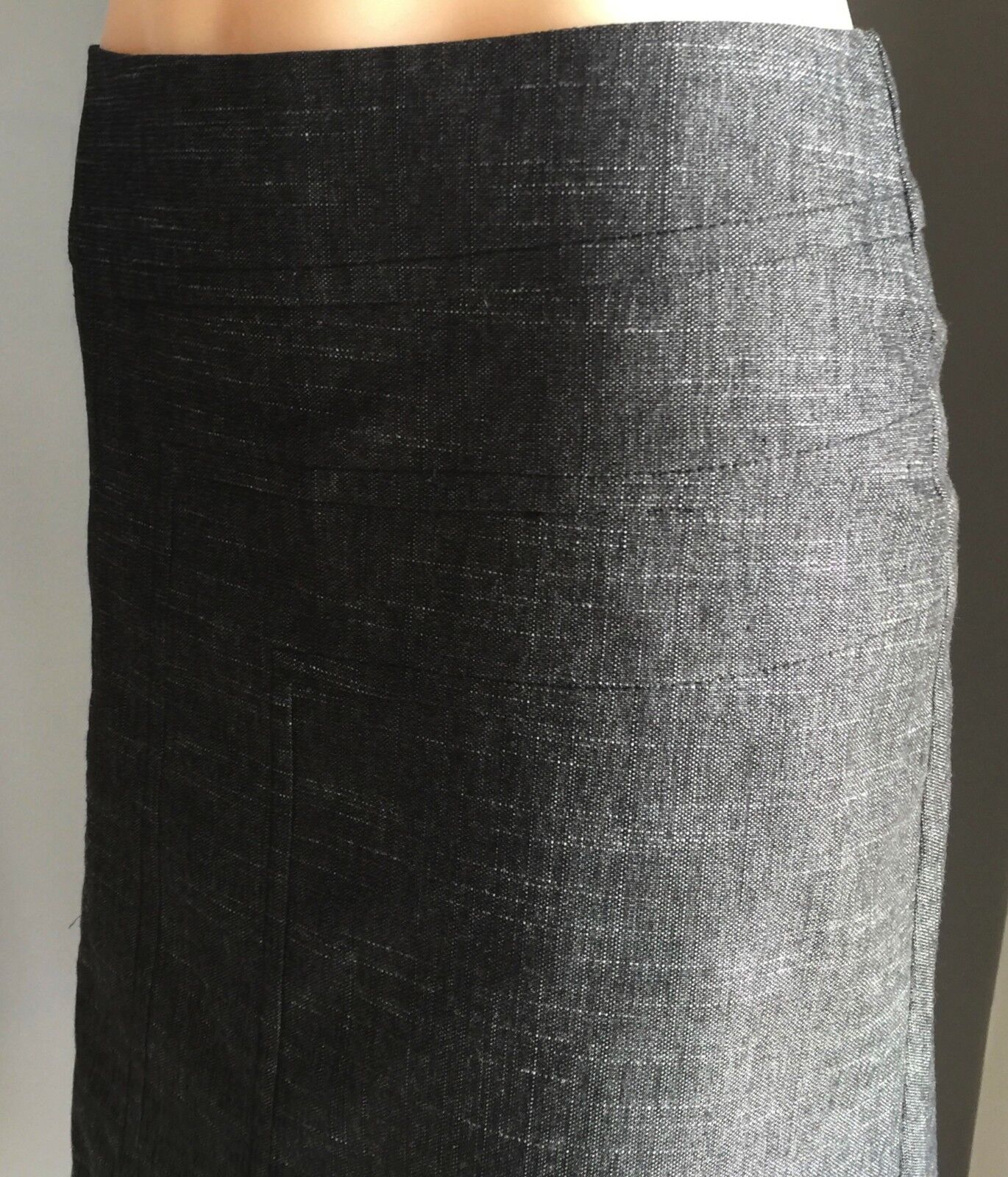 New SUSSAN Skirt Grey Textured A-Line Mid Calf Length Size 8 Classic Work Wear