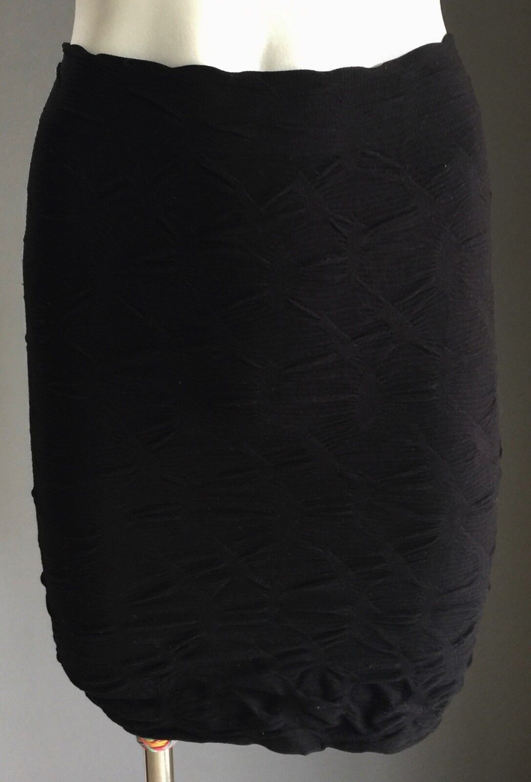 SPORTSGIRL Skirt Black Textured Stretch Mini Tube Ladies Size XS S 8