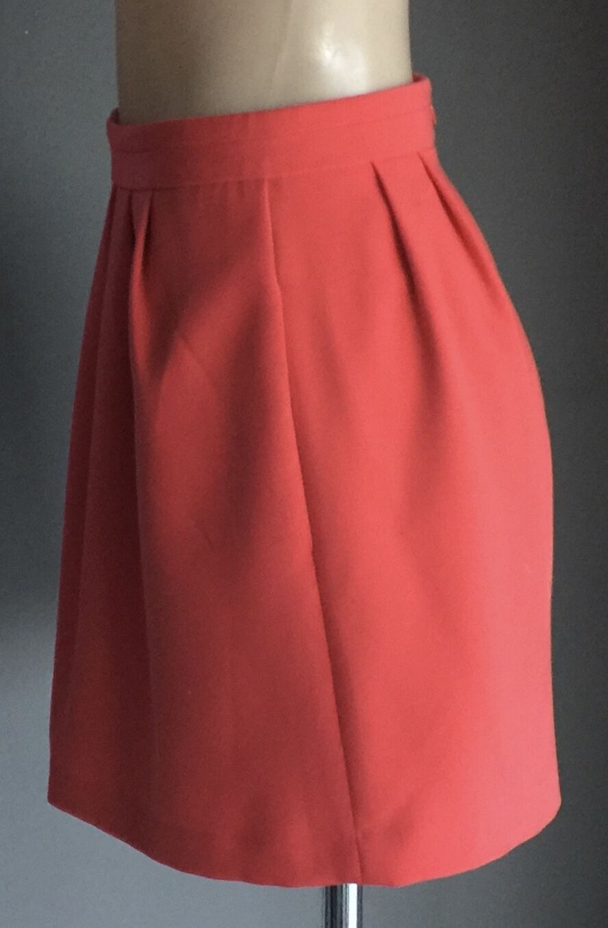 COUNTRY ROAD Skirt Mini Watermelon Red Tucked Bell Lined Short Ladies Size 8 10