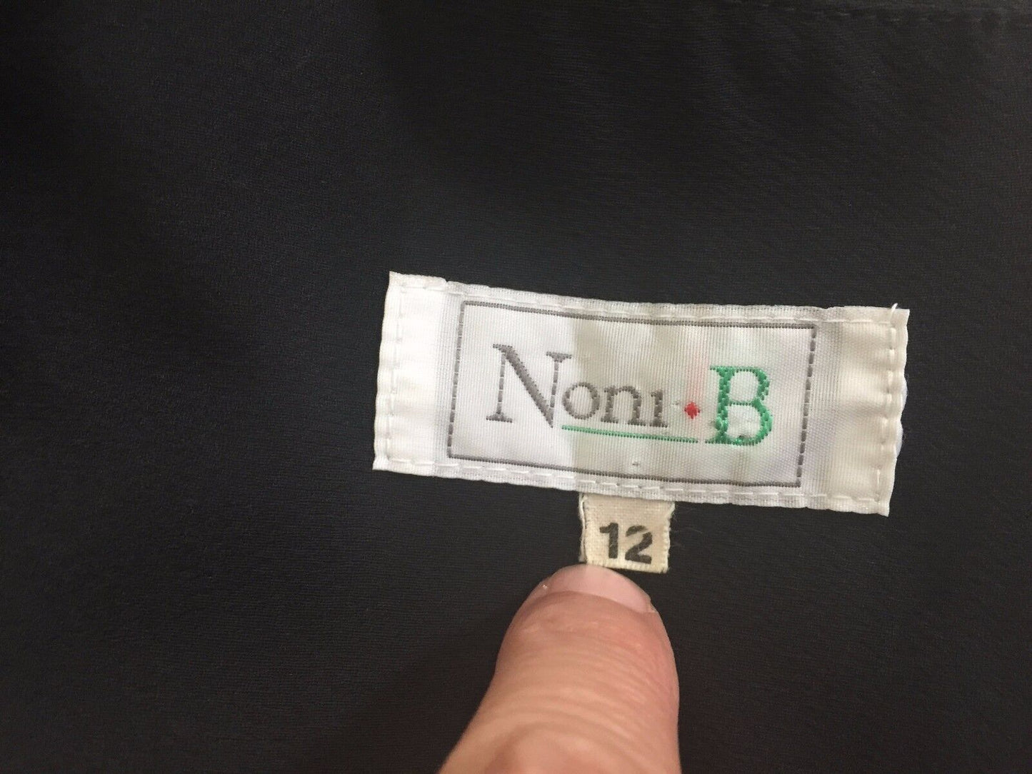 NONI B Dress Shift LBD Black Looks Like a Jacket & Skirt Suit Vintage Size 12