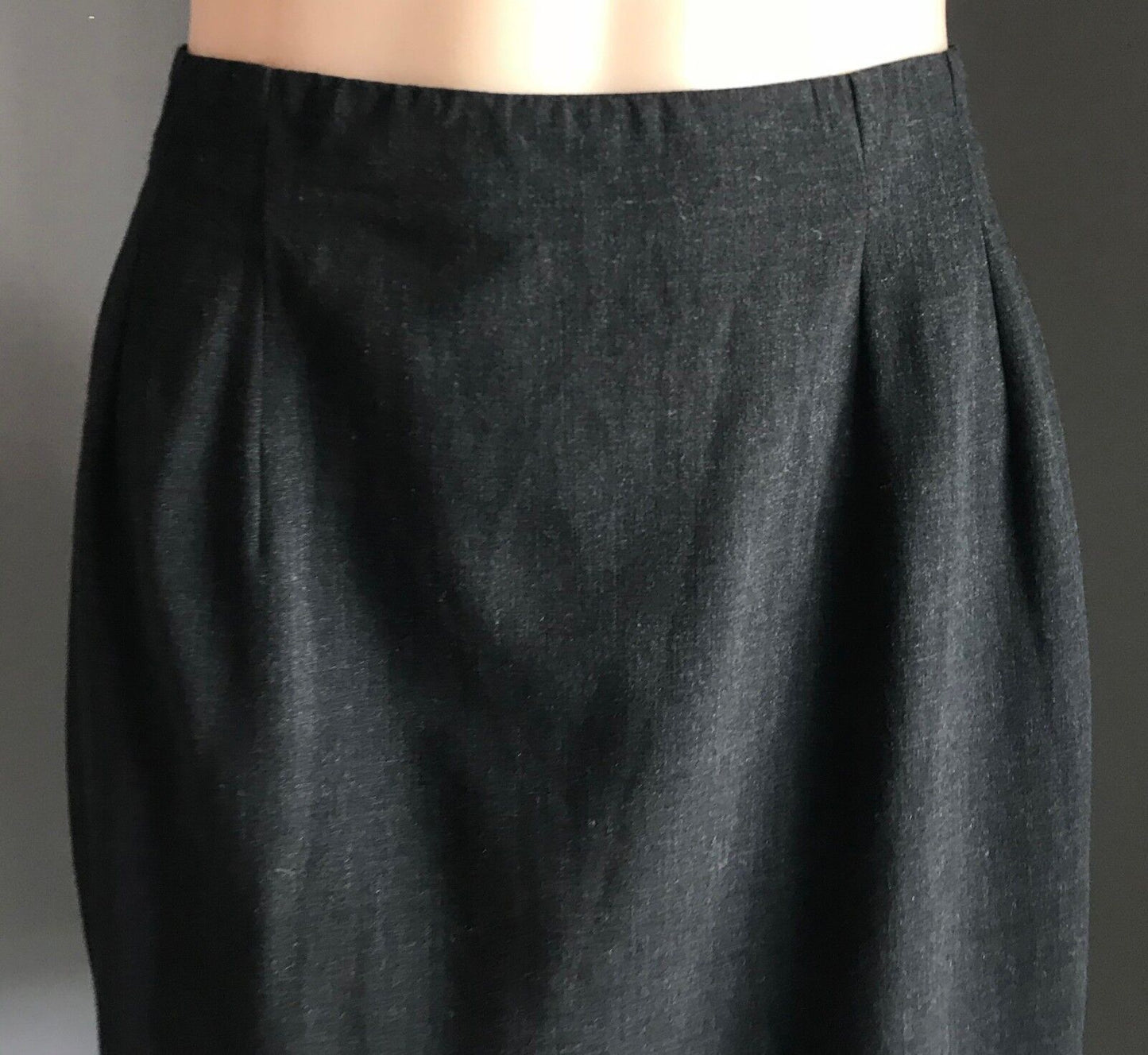 RENATO NUCCI Charcoal Grey Straight Skirt Ladies Size 40 AU 12 French Vintage