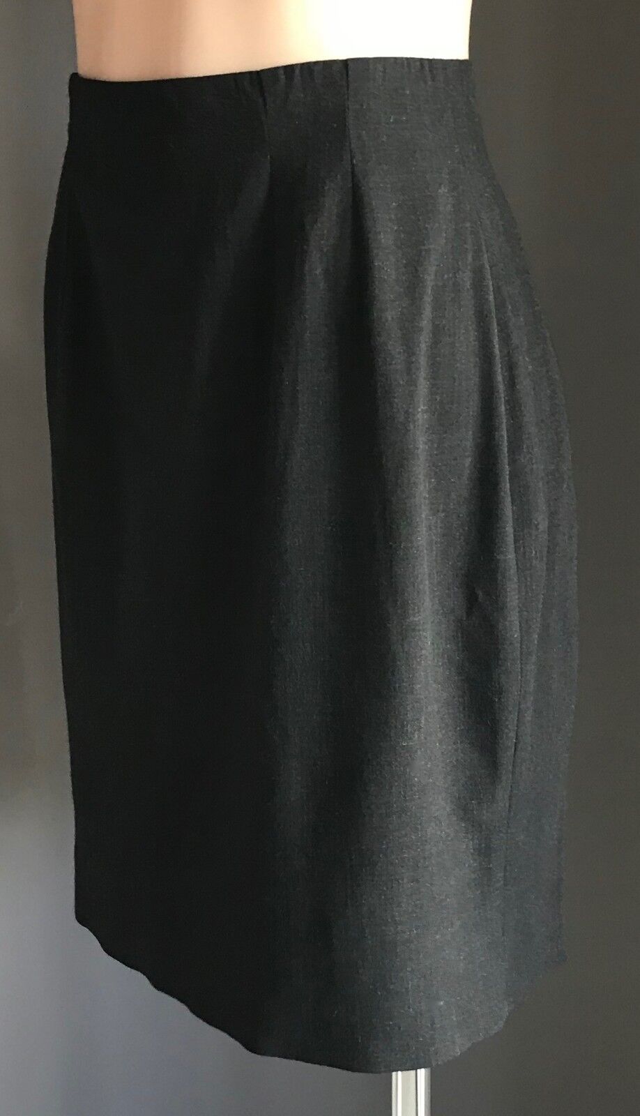 RENATO NUCCI Charcoal Grey Straight Skirt Ladies Size 40 AU 12 French Vintage