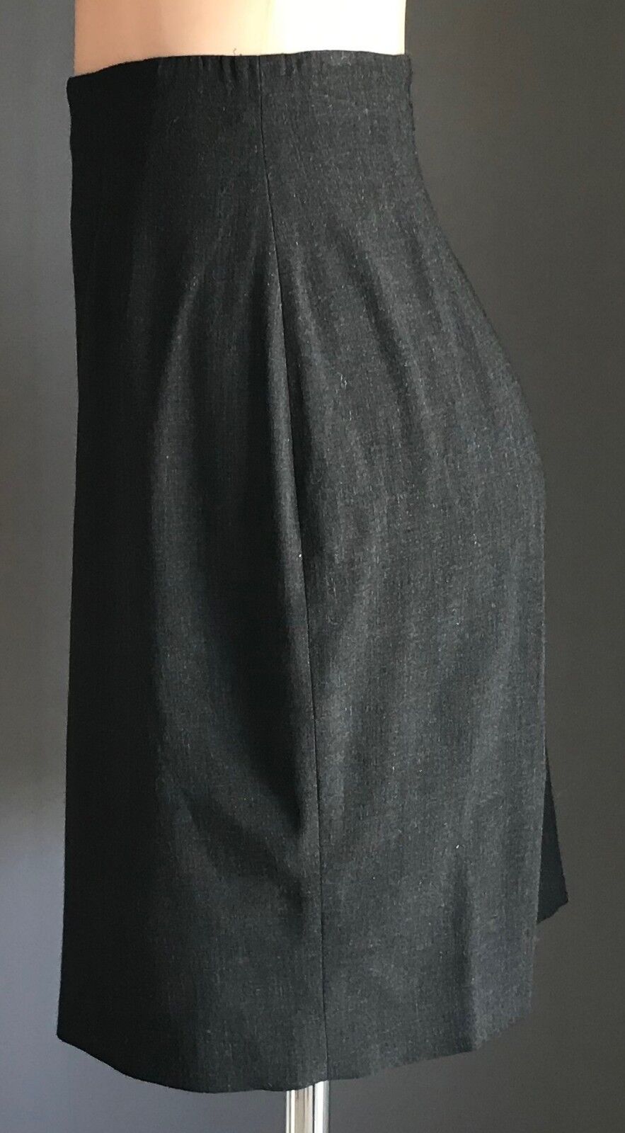 RENATO NUCCI Charcoal Grey Straight Skirt Ladies Size 40 AU 12 French Vintage
