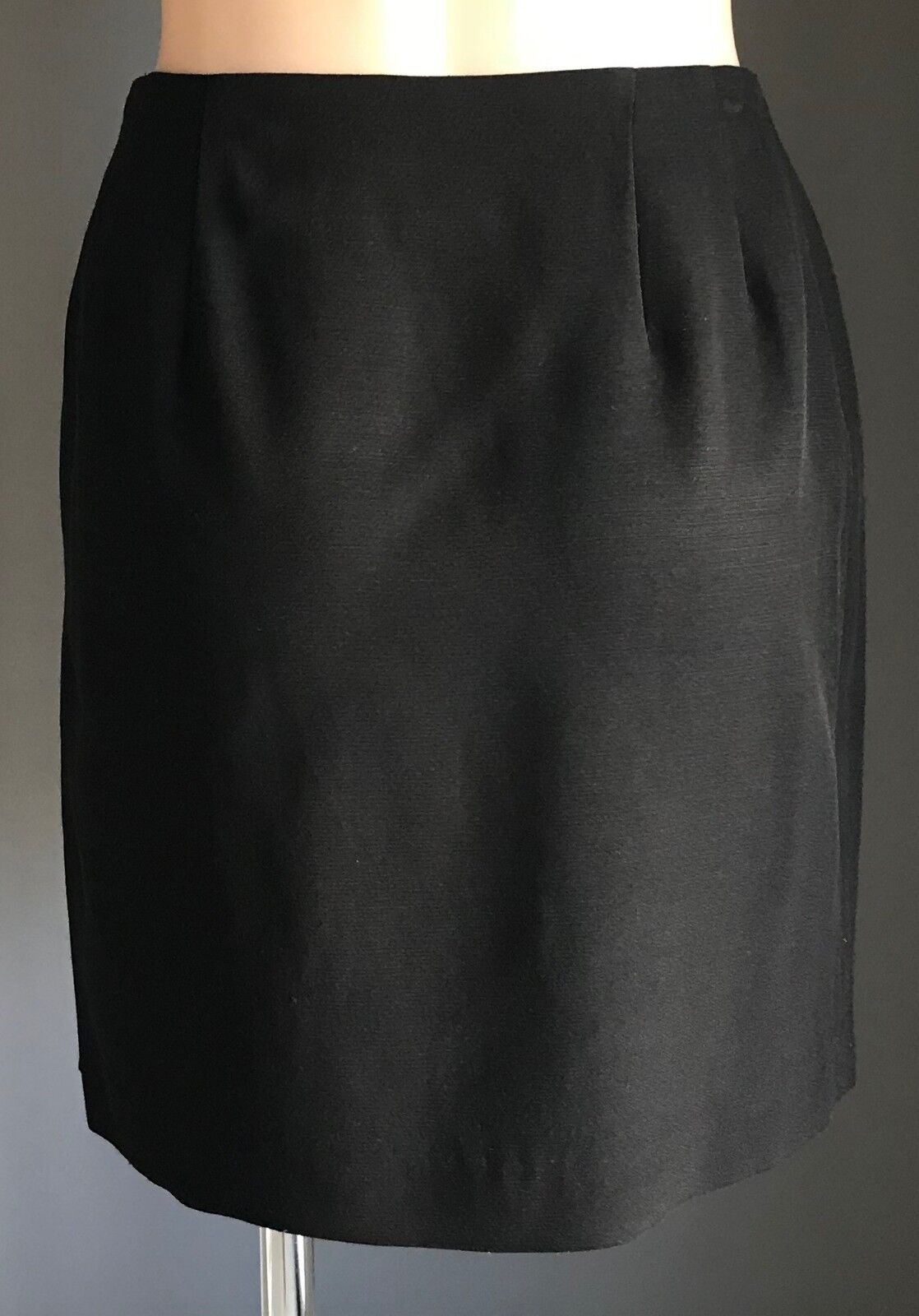 TEA ROSE Mini Skirt Black Straight Ladies Size 12 Vintage