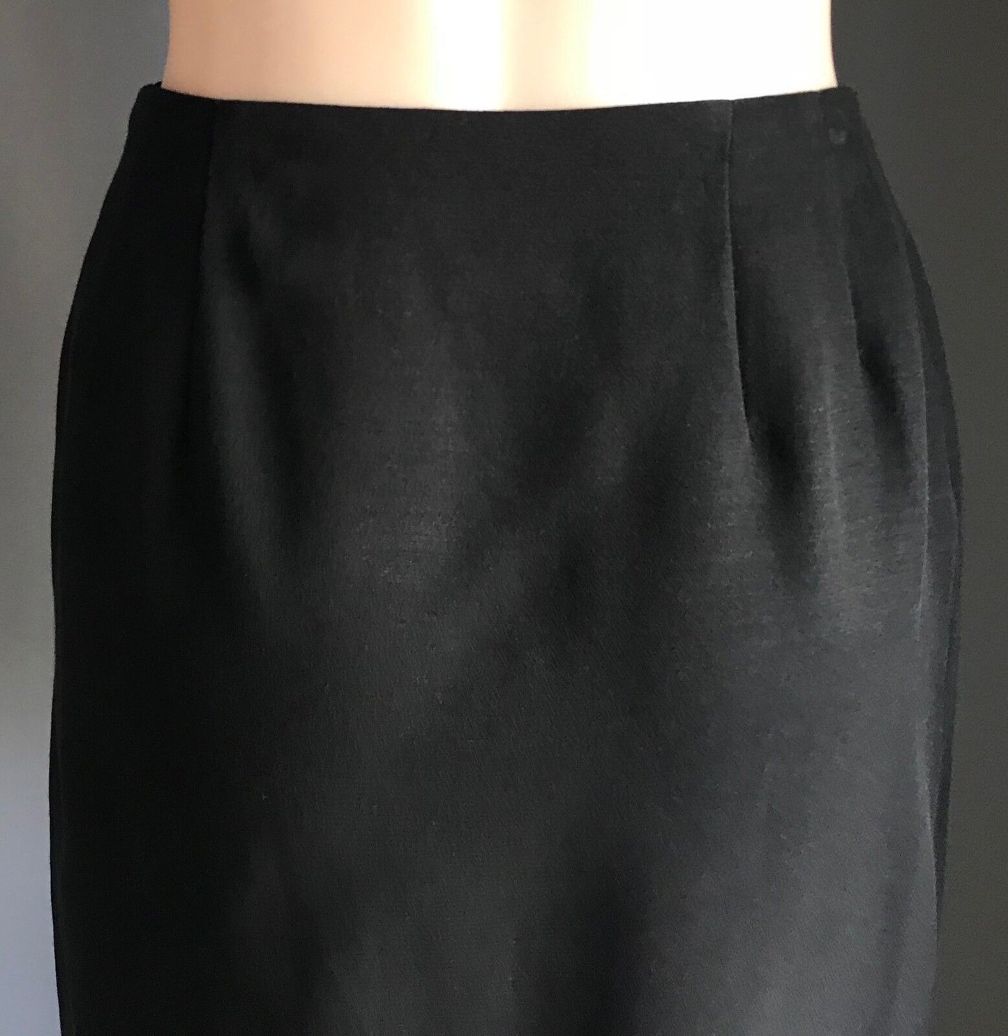 TEA ROSE Mini Skirt Black Straight Ladies Size 12 Vintage