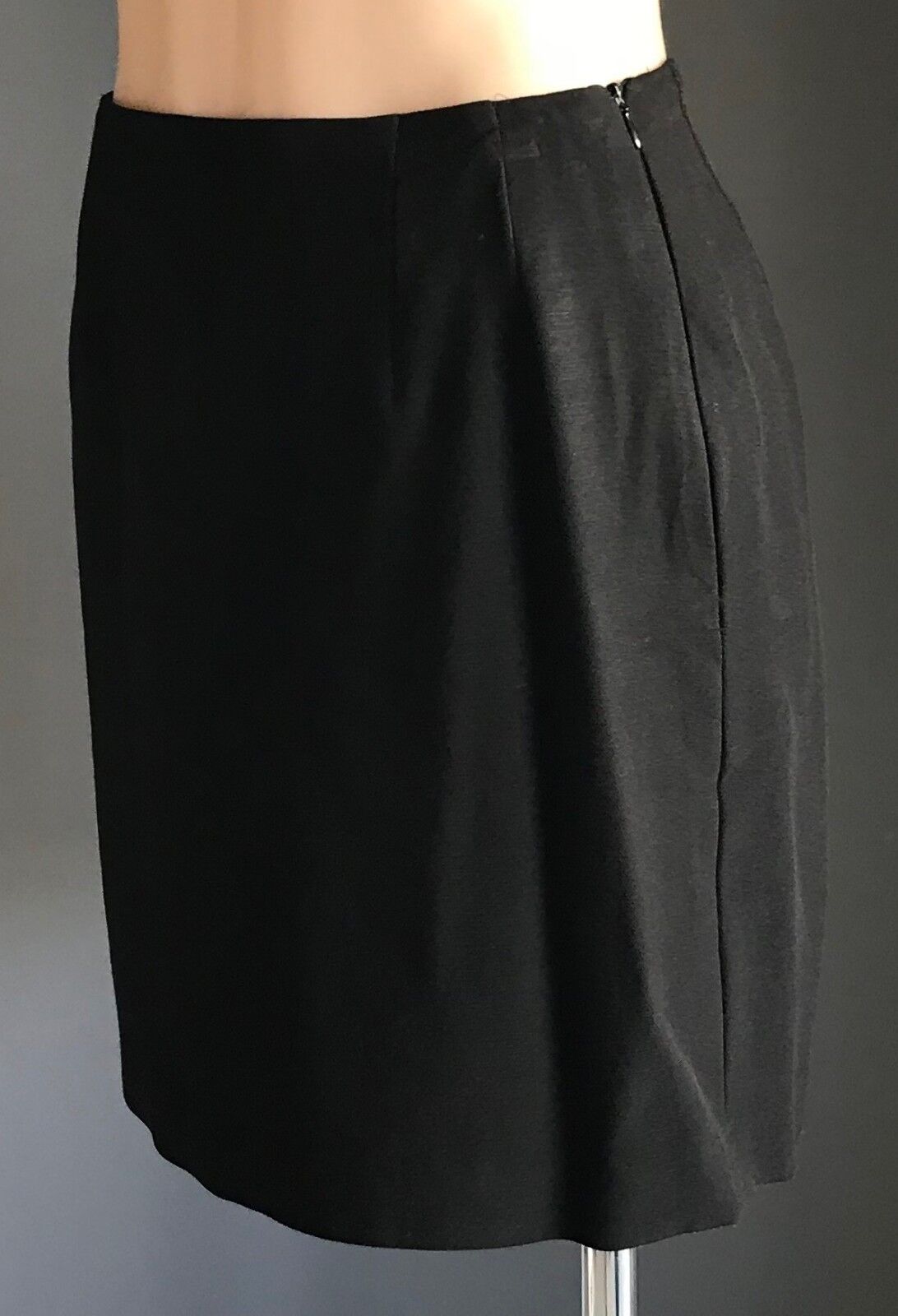 TEA ROSE Mini Skirt Black Straight Ladies Size 12 Vintage