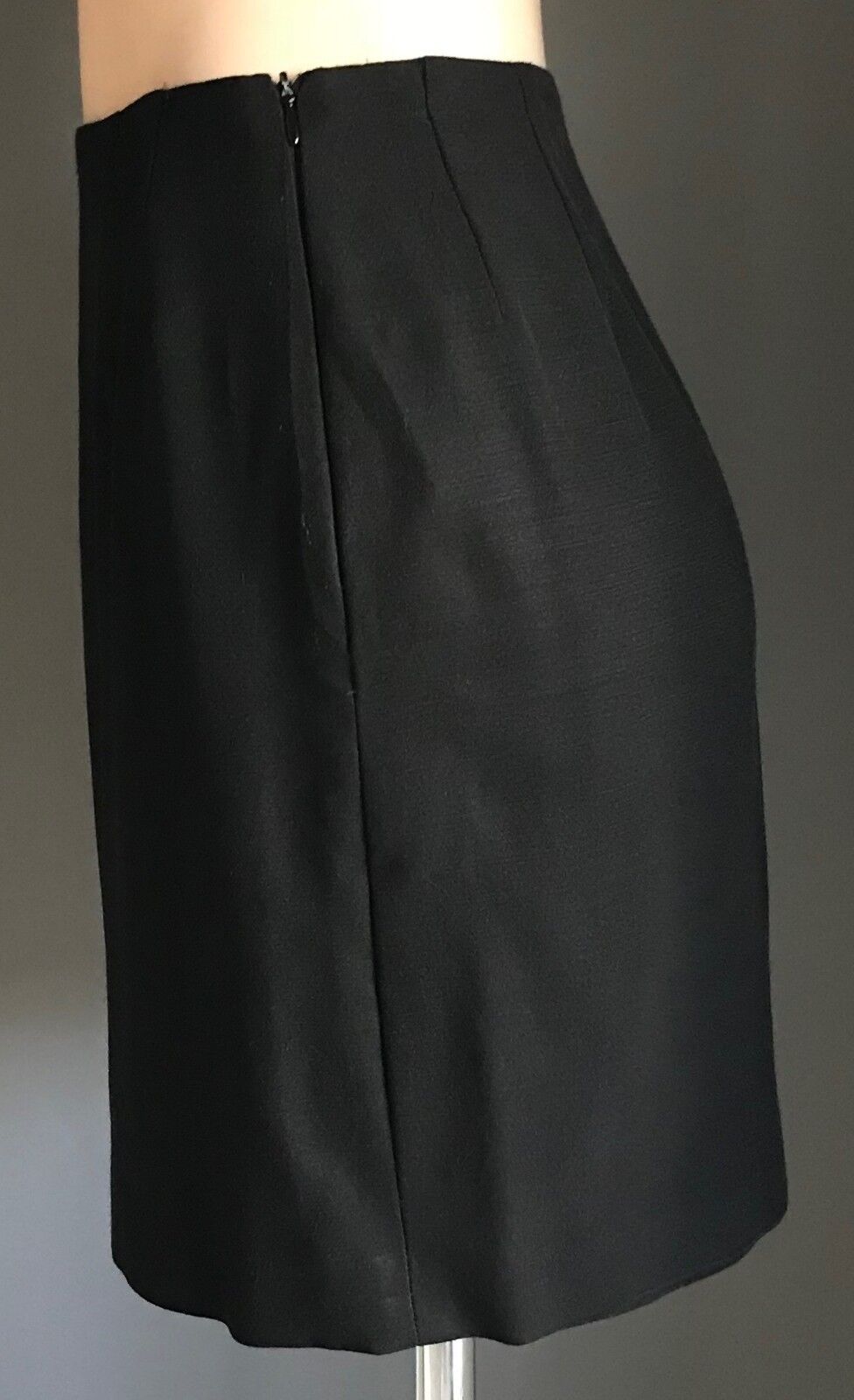 TEA ROSE Mini Skirt Black Straight Ladies Size 12 Vintage