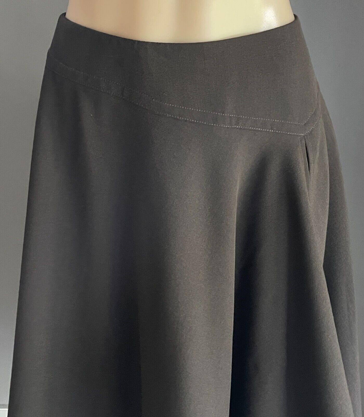 WITCHERY Skirt Brown A-Line Handkerchief Asymmetric Hem Size 12 Midi Length