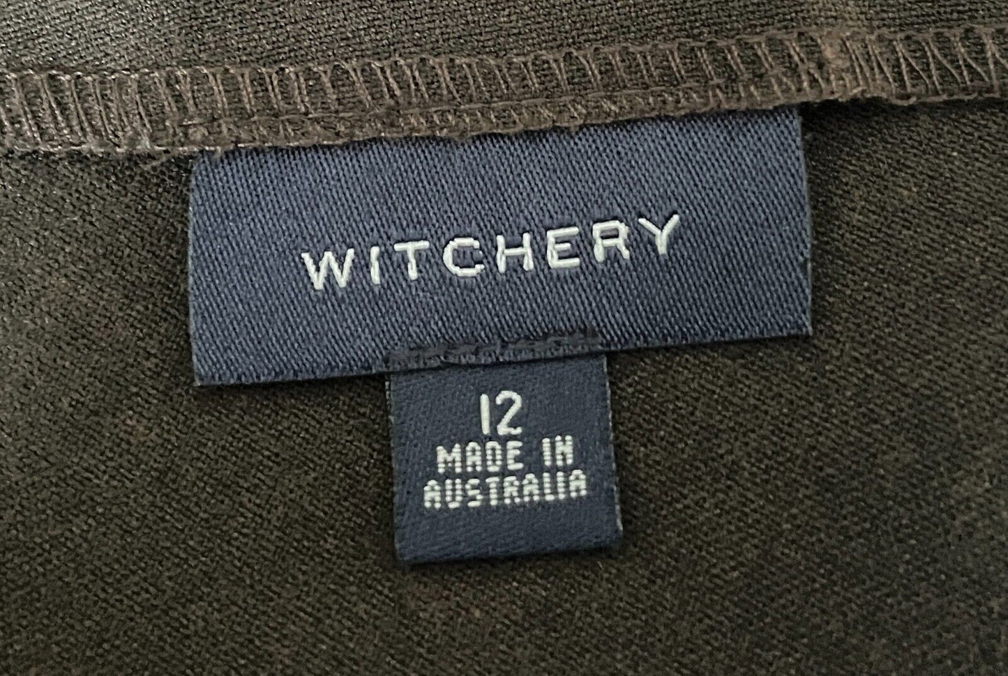 WITCHERY Skirt Brown A-Line Handkerchief Asymmetric Hem Size 12 Midi Length