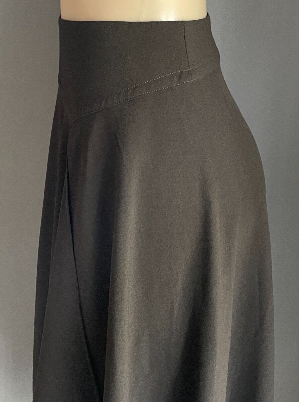 WITCHERY Skirt Brown A-Line Handkerchief Asymmetric Hem Size 12 Midi Length