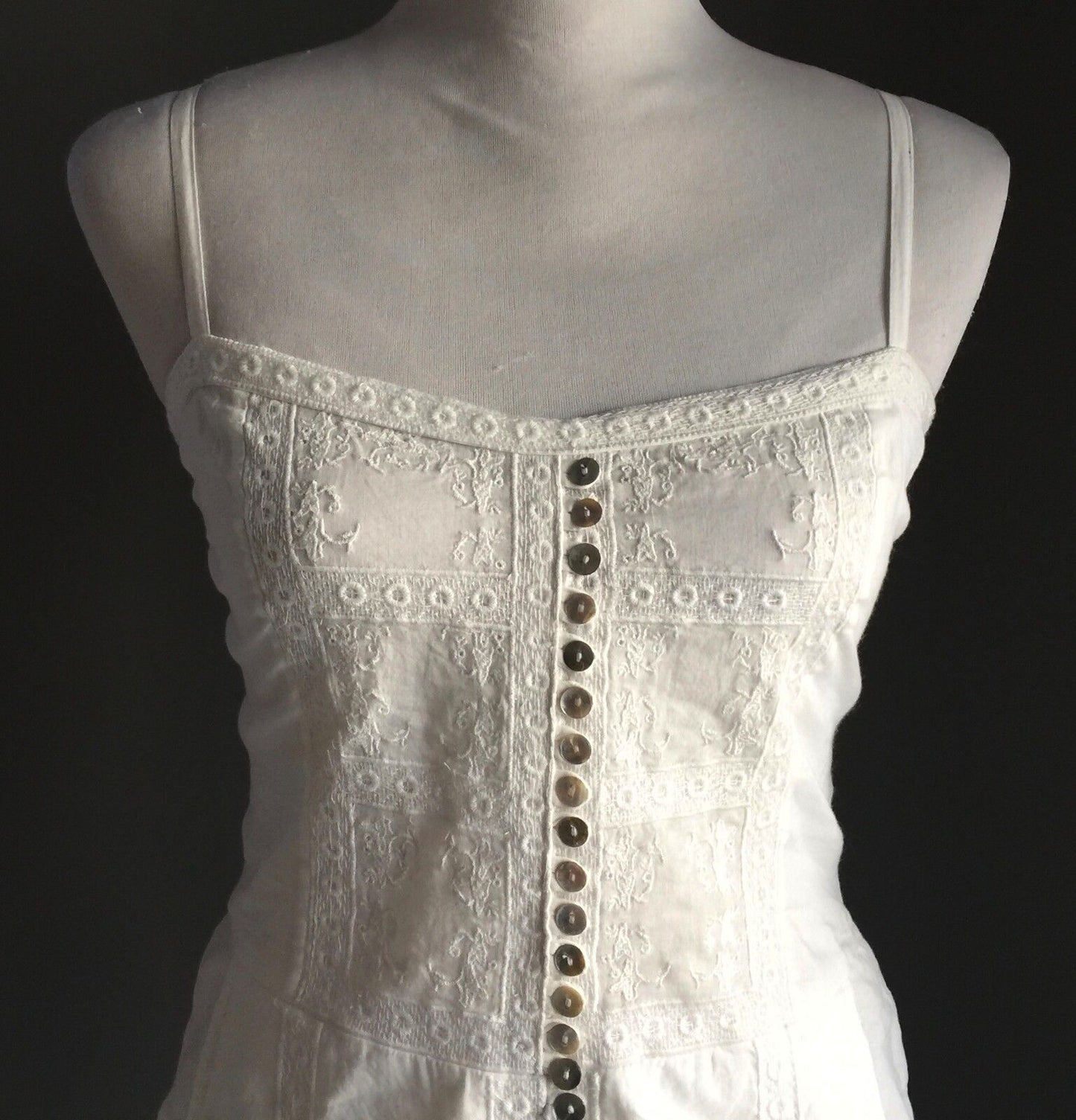 TALES OF THE FALLEN Romper Shorts Shortsuit White Cotton Size XS 8 Boho Vibe NEW