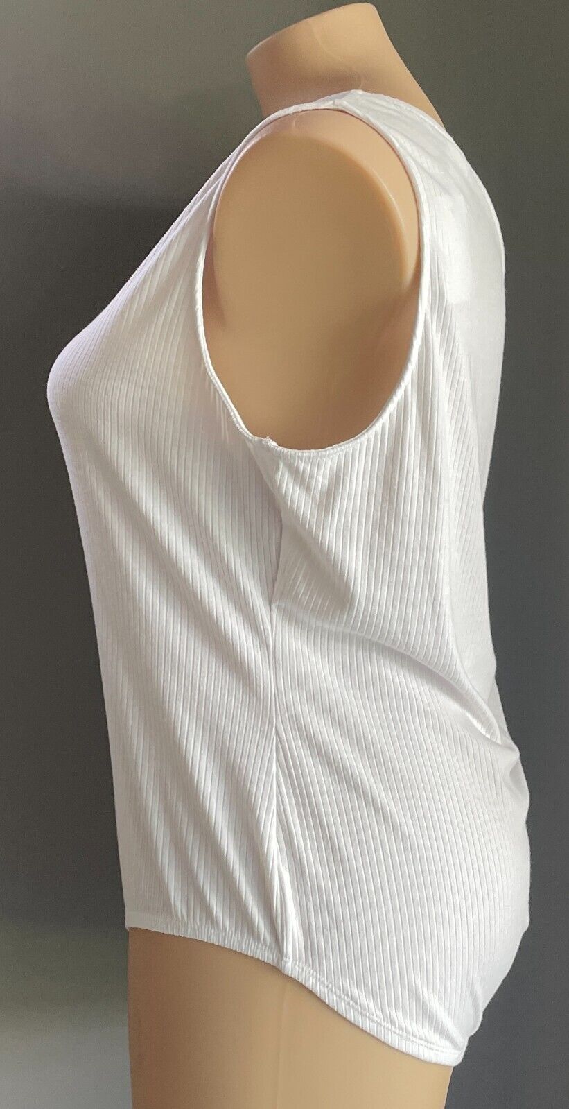 ANKO K-MART 2 x Bodysuit White Ribbed Fabric One Shoulder Size 20 Bulk Lot  NEW