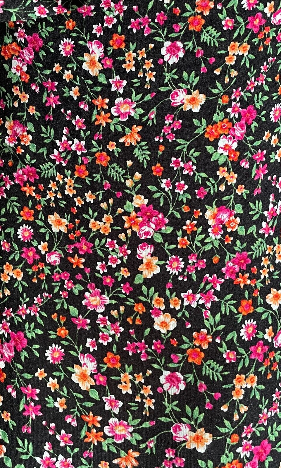 PRIMARK Bodysuit Black Floral One Piece Size 10 One Shoulder Ruffle Trim Stretch