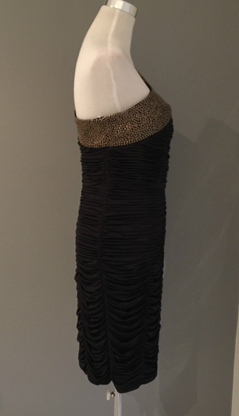 Sexy BC LBD Black & Gold Stud Dress Cocktail Parties Formal Ladies Sizes 12 NEW