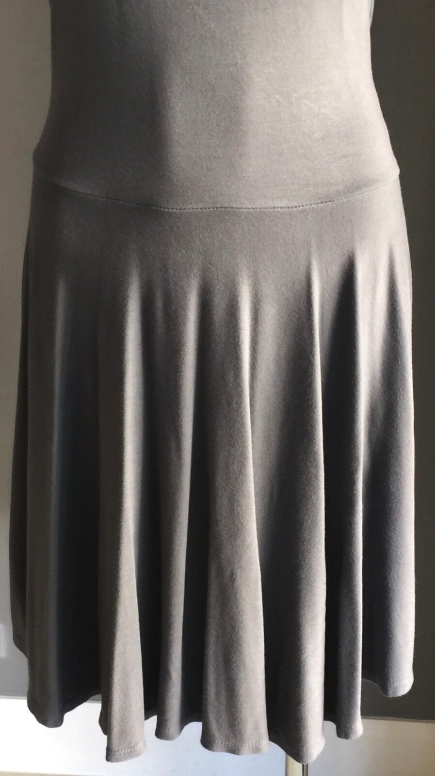 DON'T ASK WHY Grey Cut Out Racer Back Skater Dress One Size 8 - 12 NEW