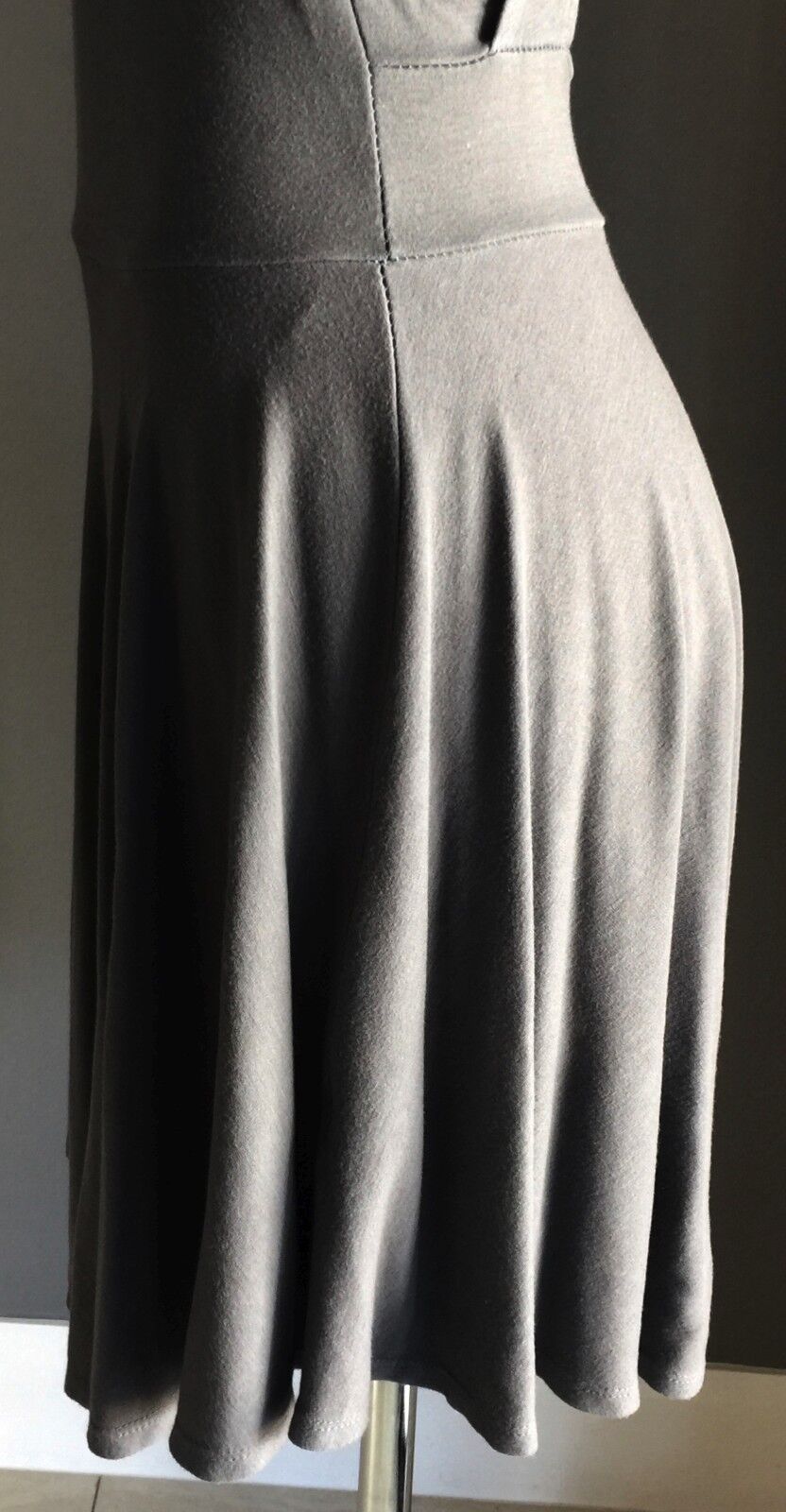 DON'T ASK WHY Grey Cut Out Racer Back Skater Dress One Size 8 - 12 NEW