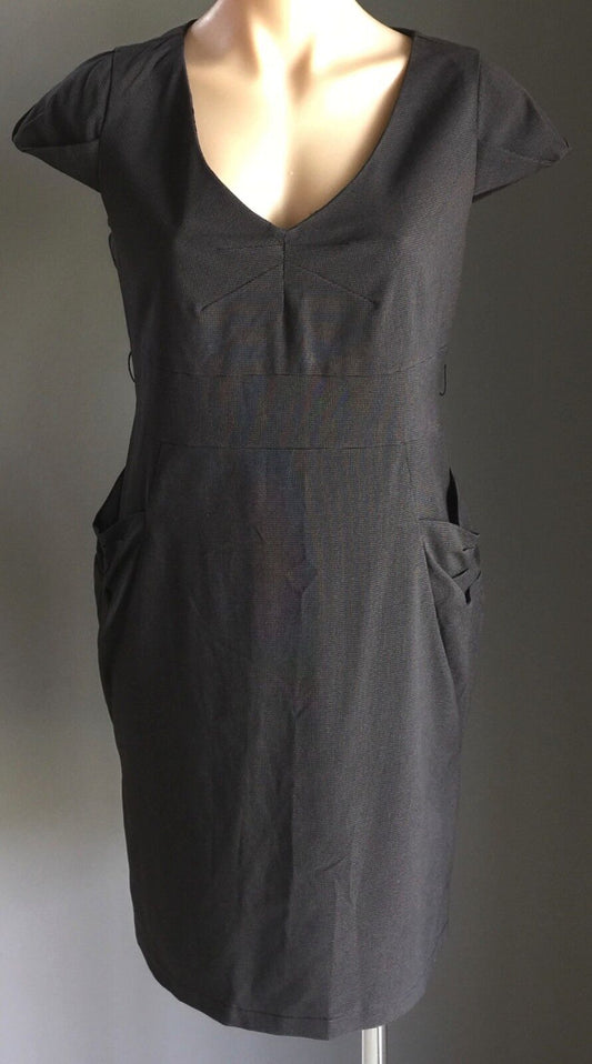 SPICY SUGAR Sheath Dress Black & White Check Cap Sleeve Ladies Size 12