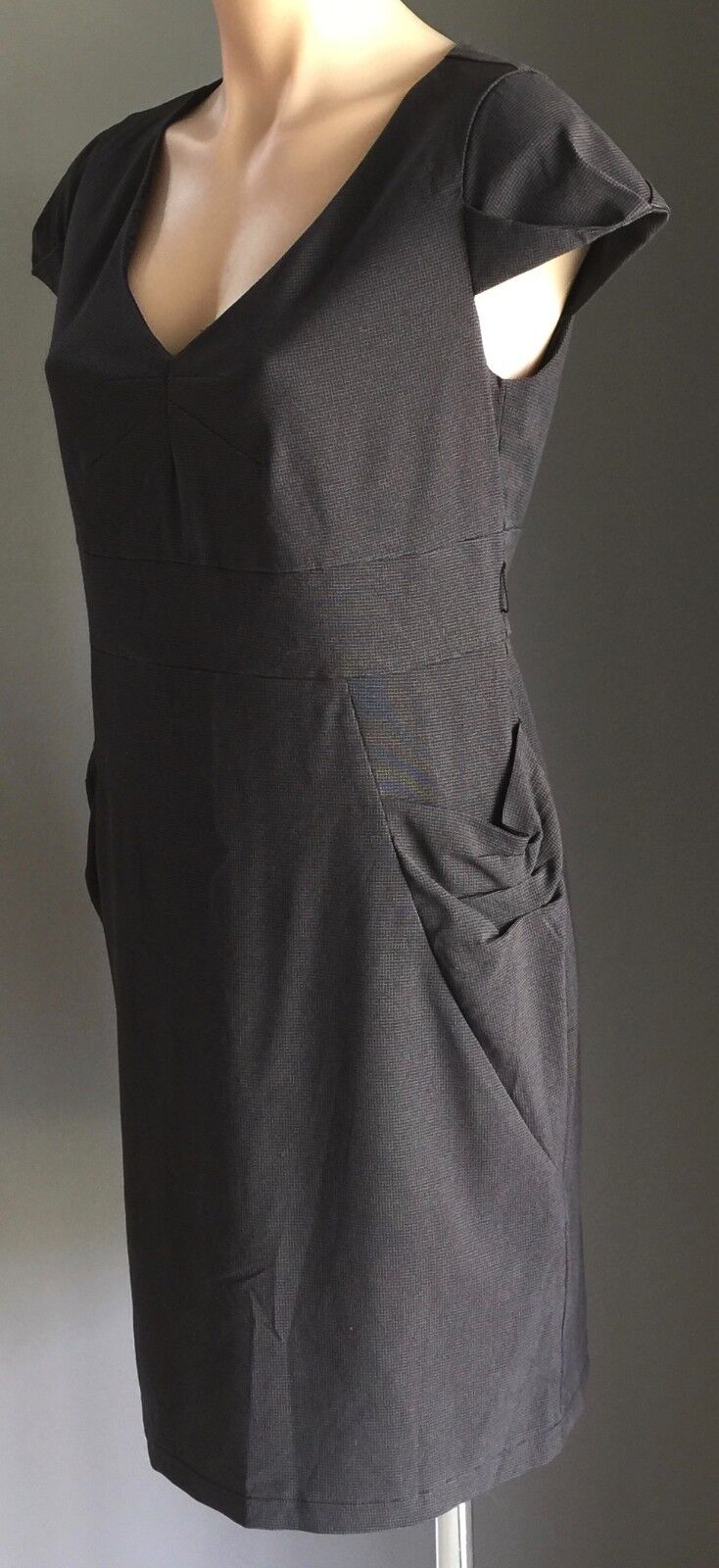 SPICY SUGAR Sheath Dress Black & White Check Cap Sleeve Ladies Size 12