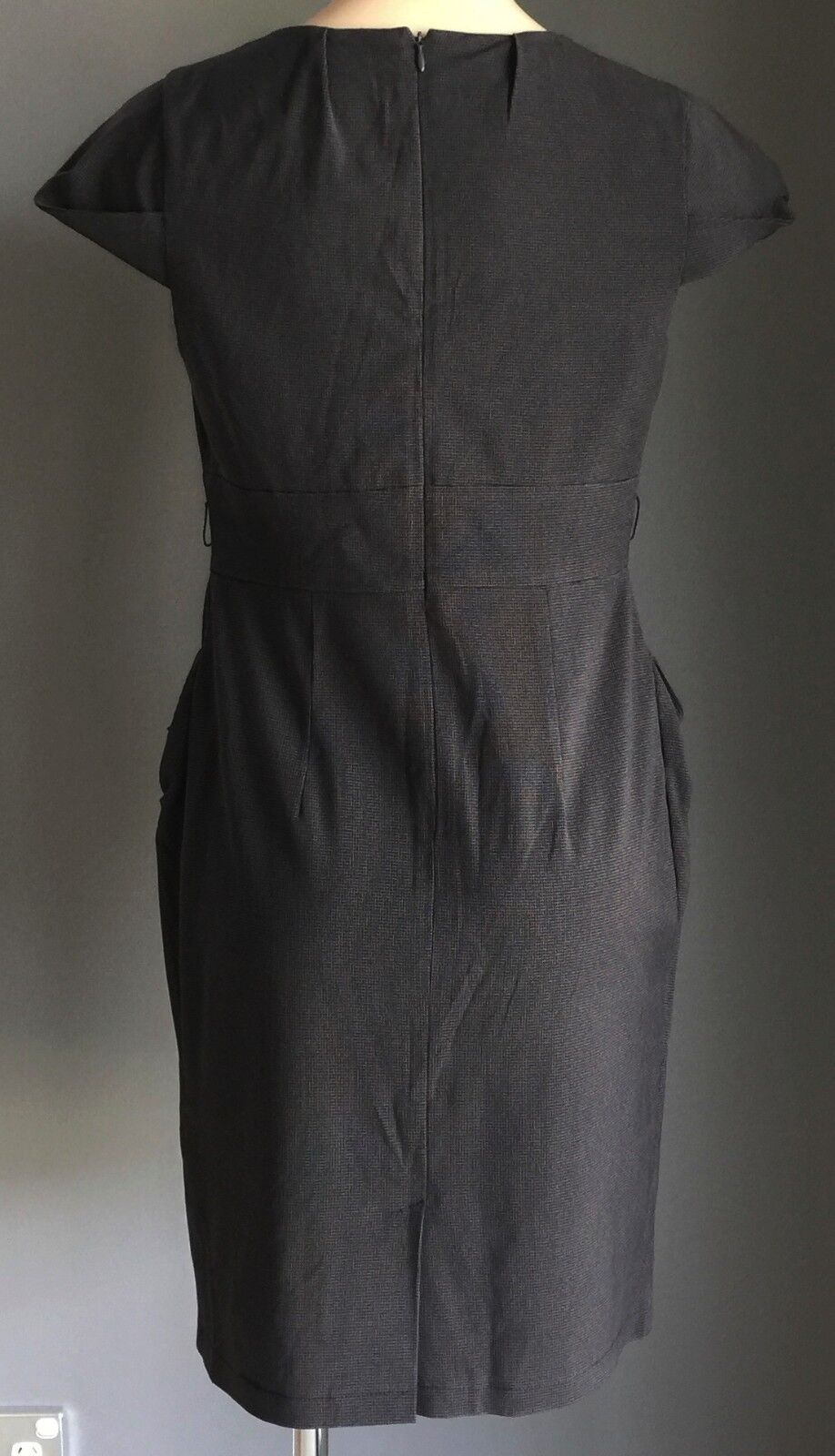 SPICY SUGAR Sheath Dress Black & White Check Cap Sleeve Ladies Size 12