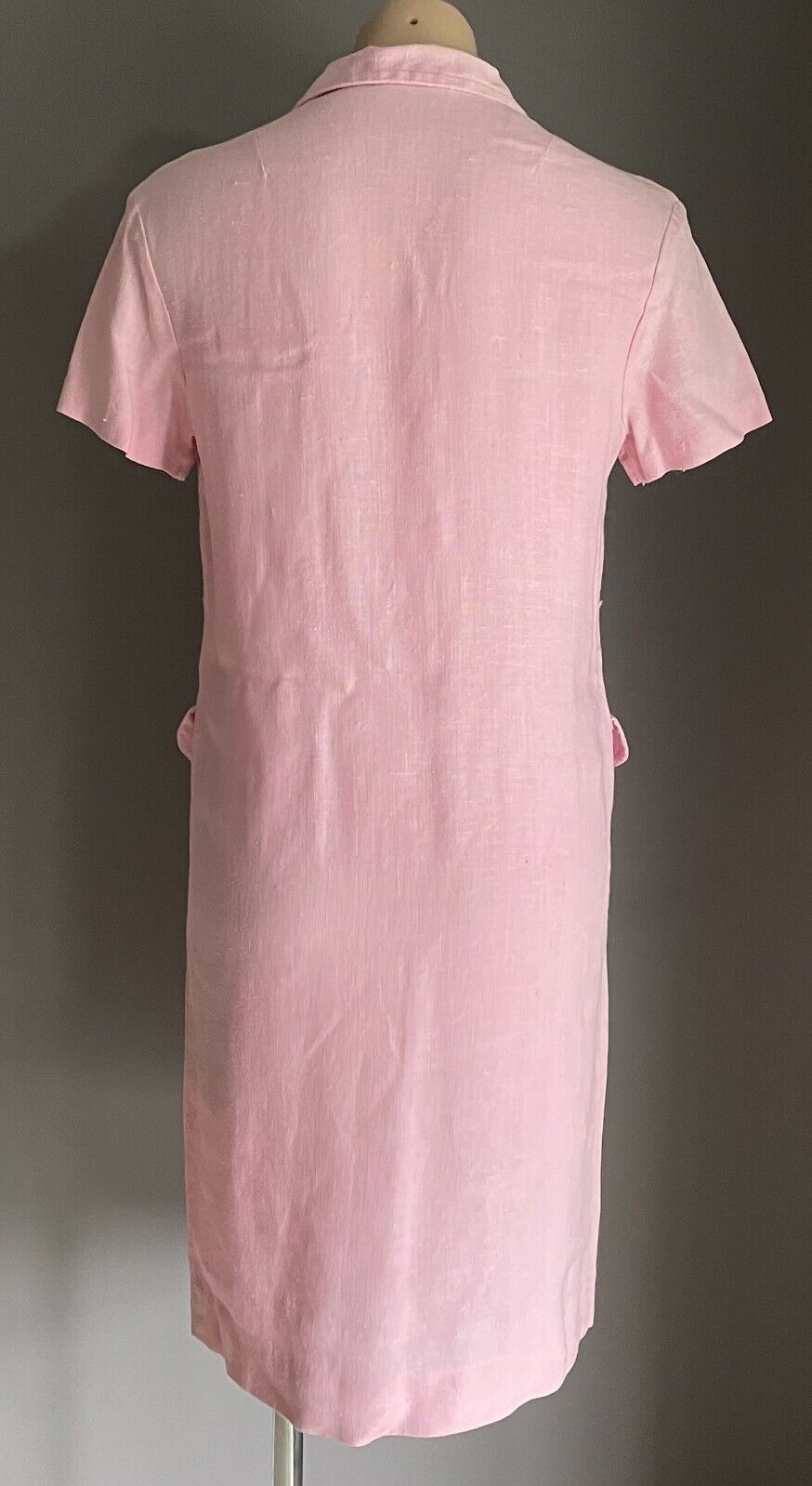 Vintage MISS CASUAL David Jones Dress Pink Short Sleeve Knee Length Shift Sz 12