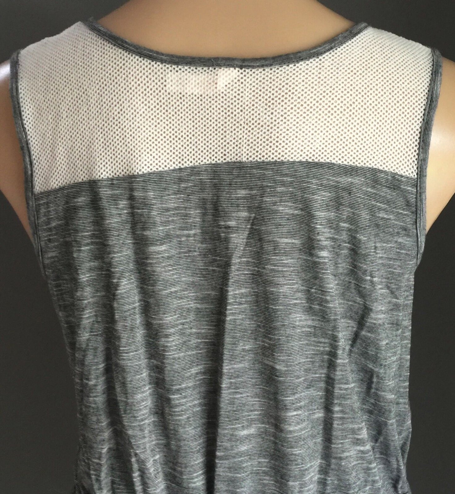 TEASEL Dress Black & White Striped Drawstring Waist Stretch Size 12 Easy 2 Wear