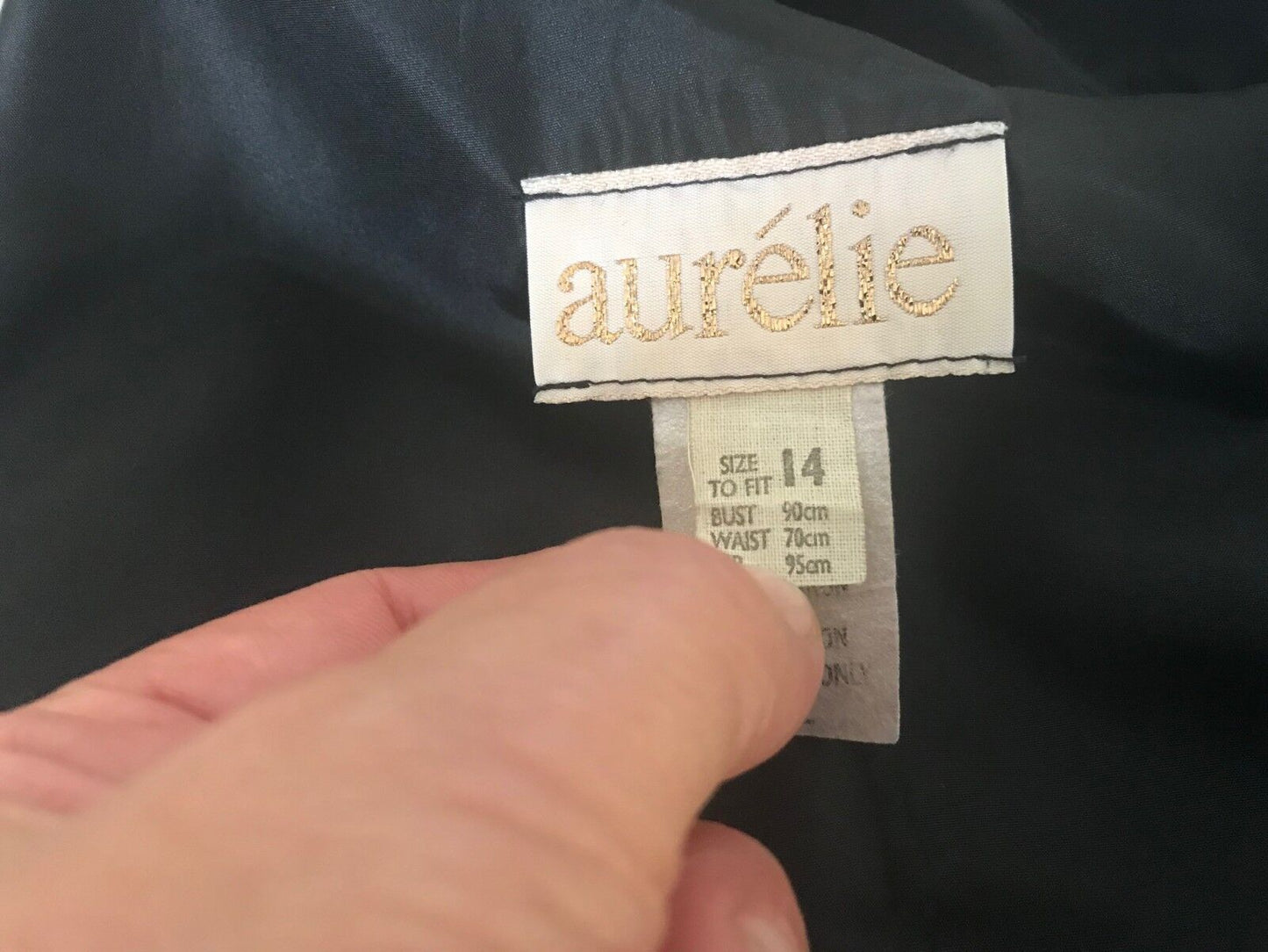 AURELIE Dress Black Velvet Short Sleeve Purple Aubergine Embellished Sz 12 14