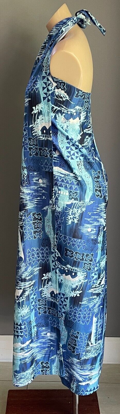 MALIHINI 14 Way Dress Blue Multicoloured Wrap'N'Wear One Size 1960's NEW Vintage