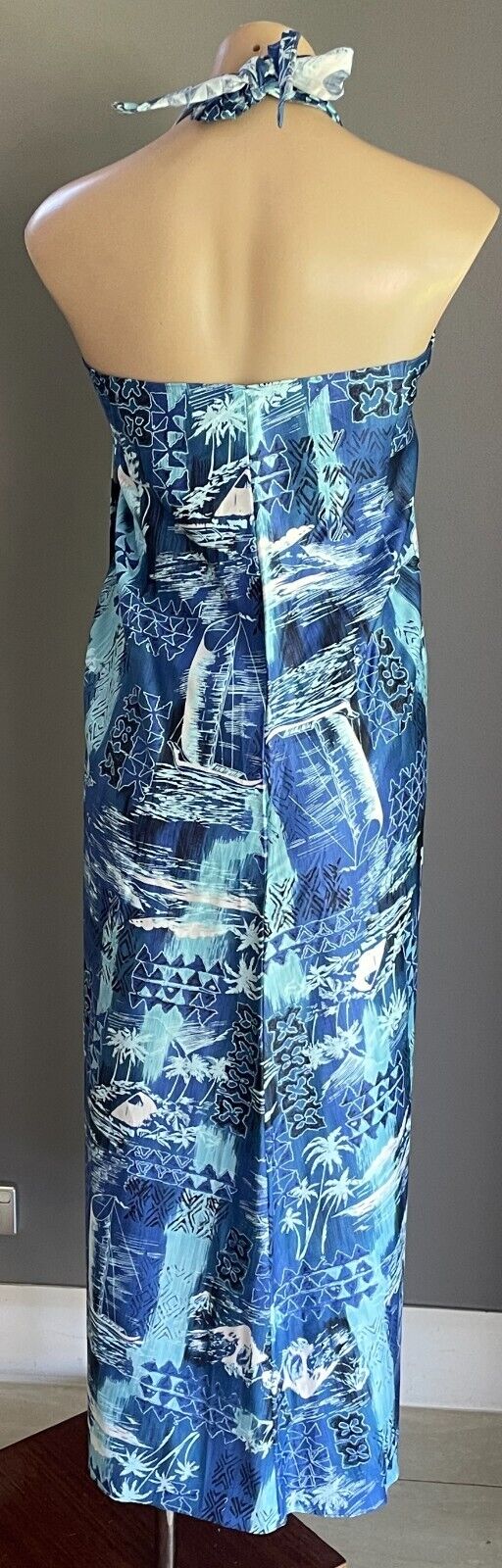 MALIHINI 14 Way Dress Blue Multicoloured Wrap'N'Wear One Size 1960's NEW Vintage