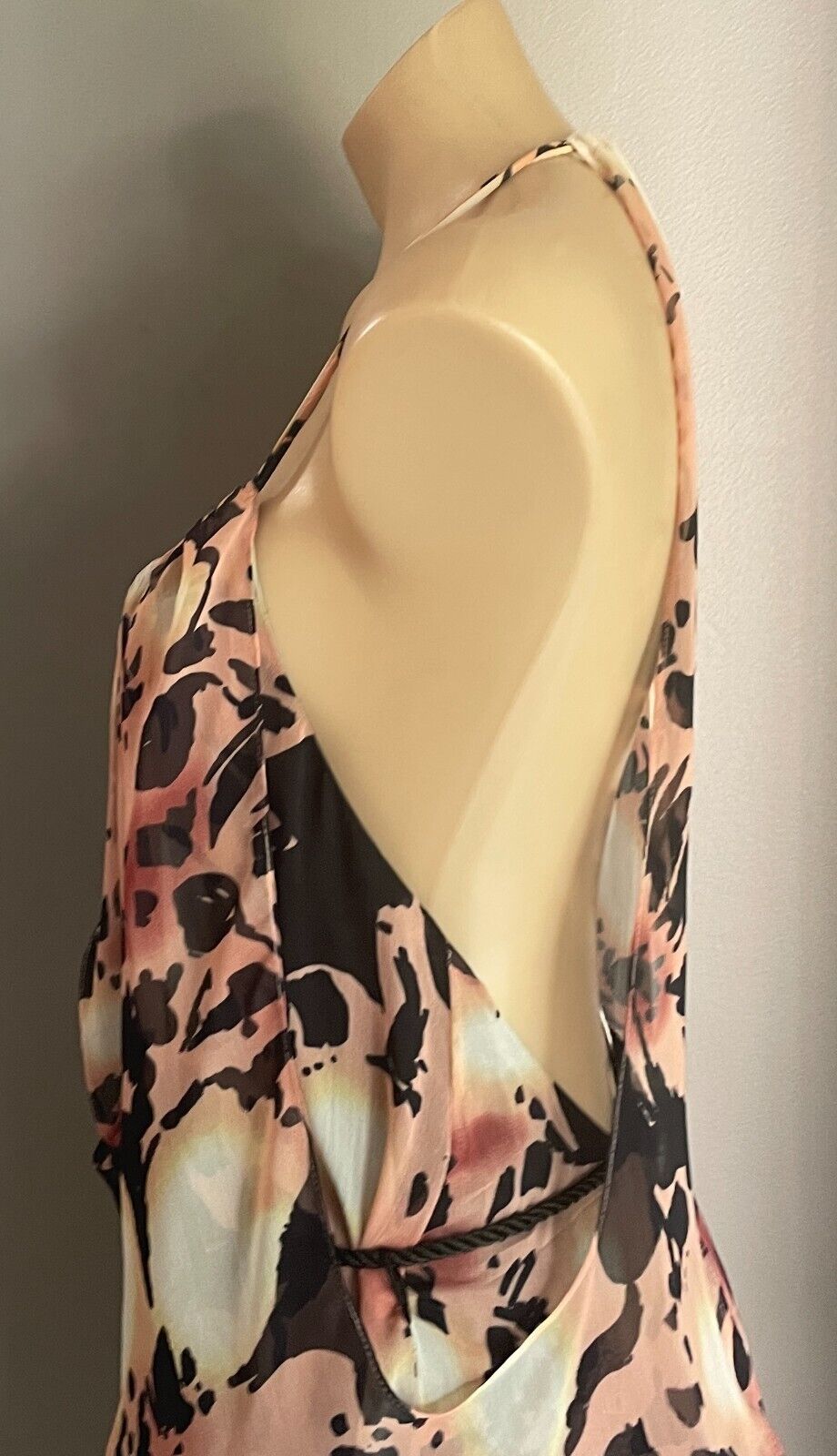 SHEIKE Dress Multicoloured Floral Print Overlay Sheath Waist Tie Sz 14